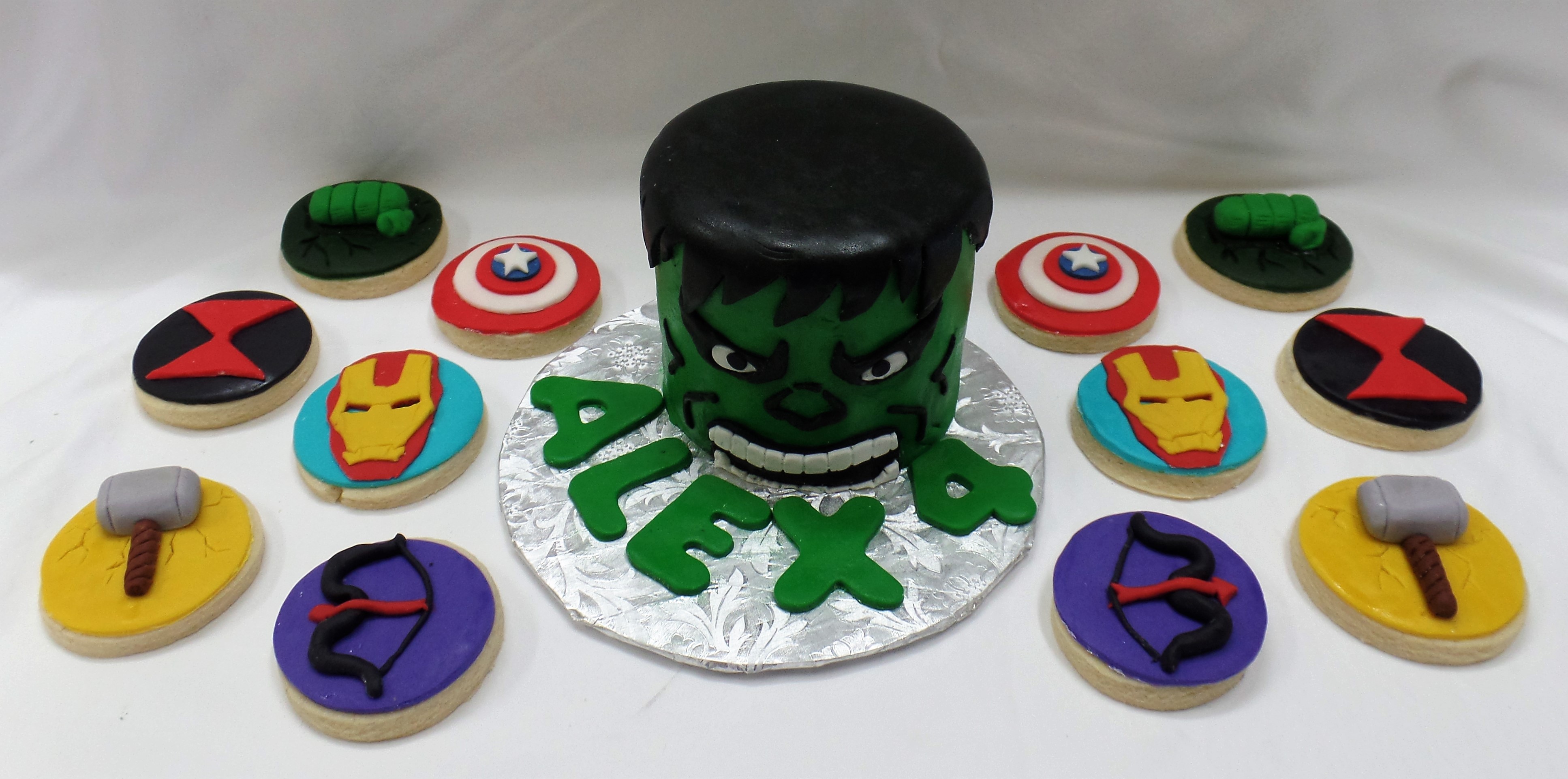 Avengers Cake and Cupcakes