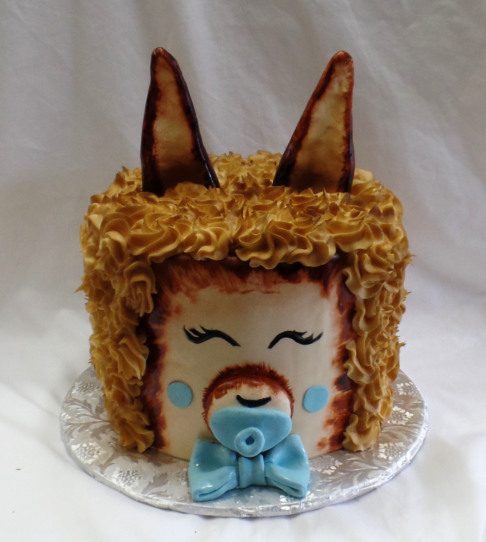 Alpaca Baby Shower Cake