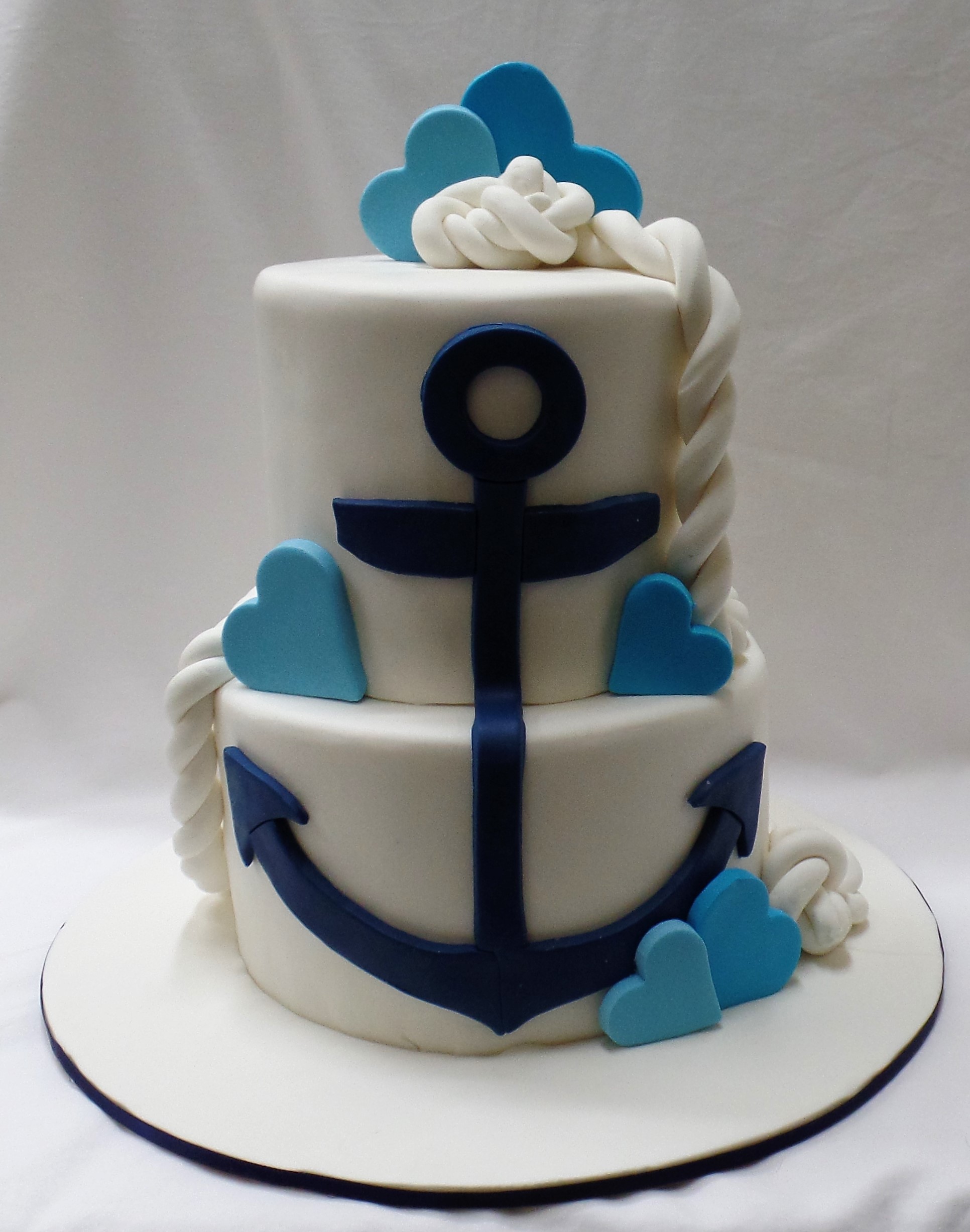 Nautical Wedding Shower Cake