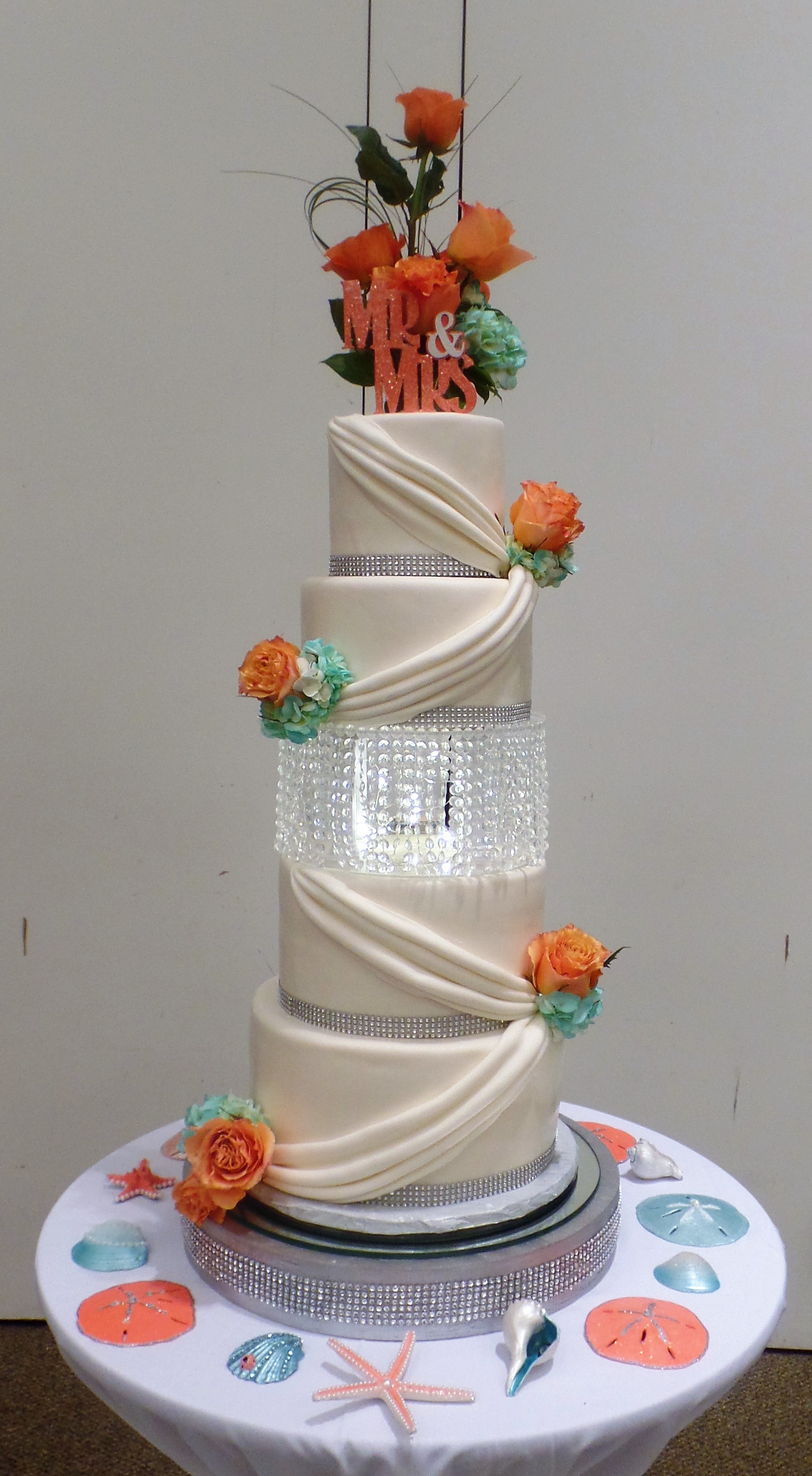 Lighted Wedding Cake