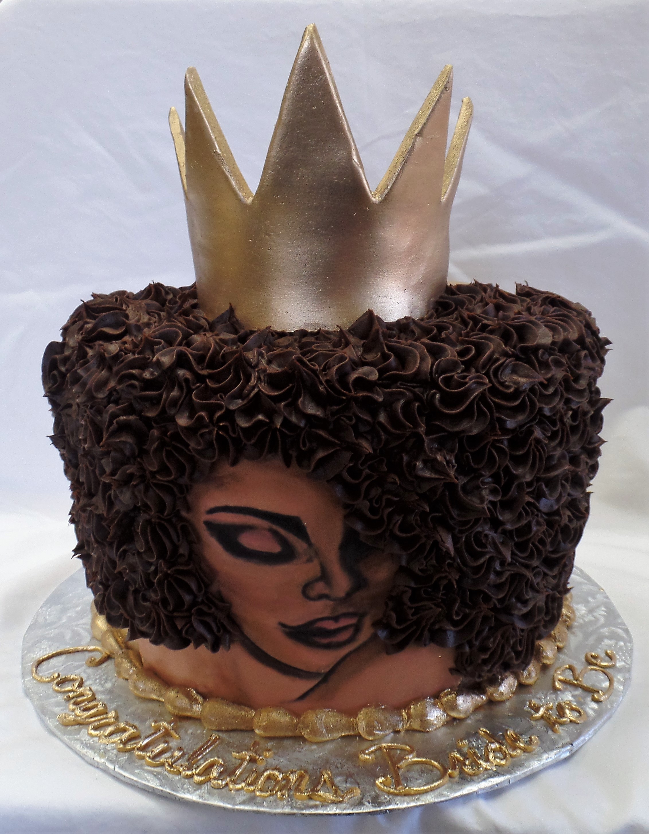 African Beauty Bridal Shower Cake