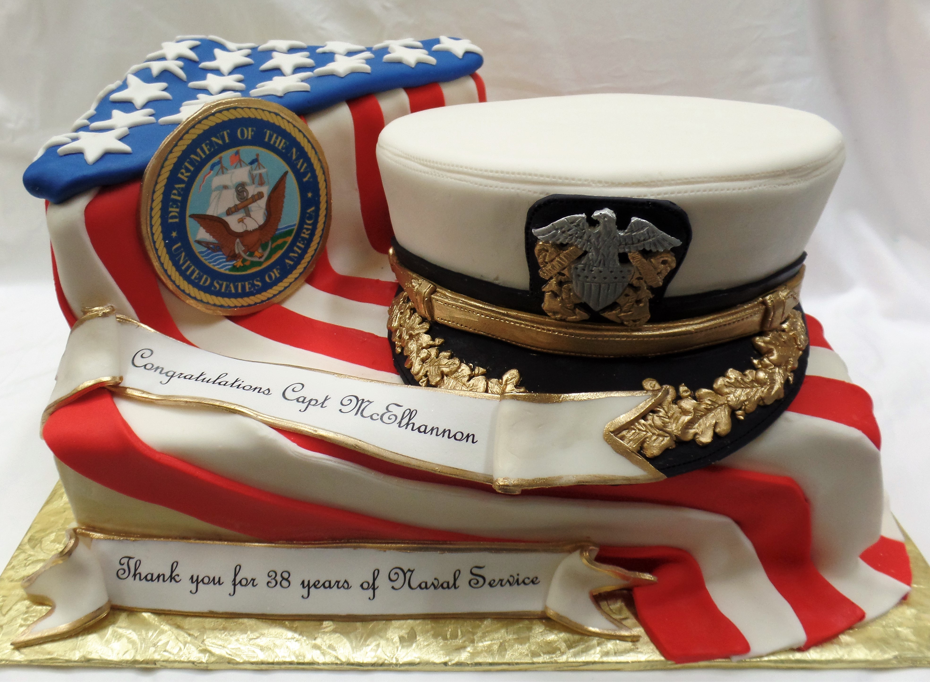 Navy Retirement Cake