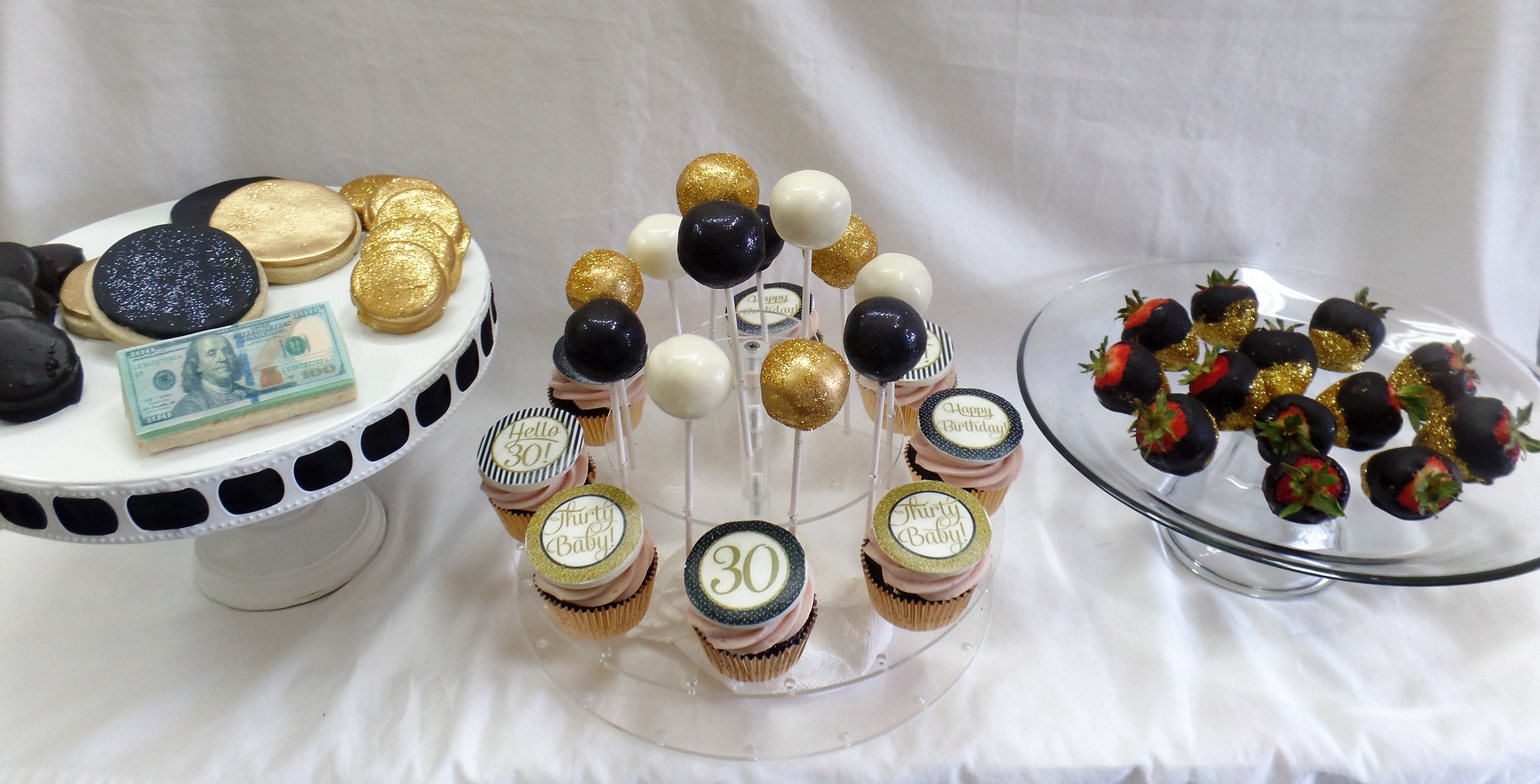 Black, White, Gold Birthday Spread