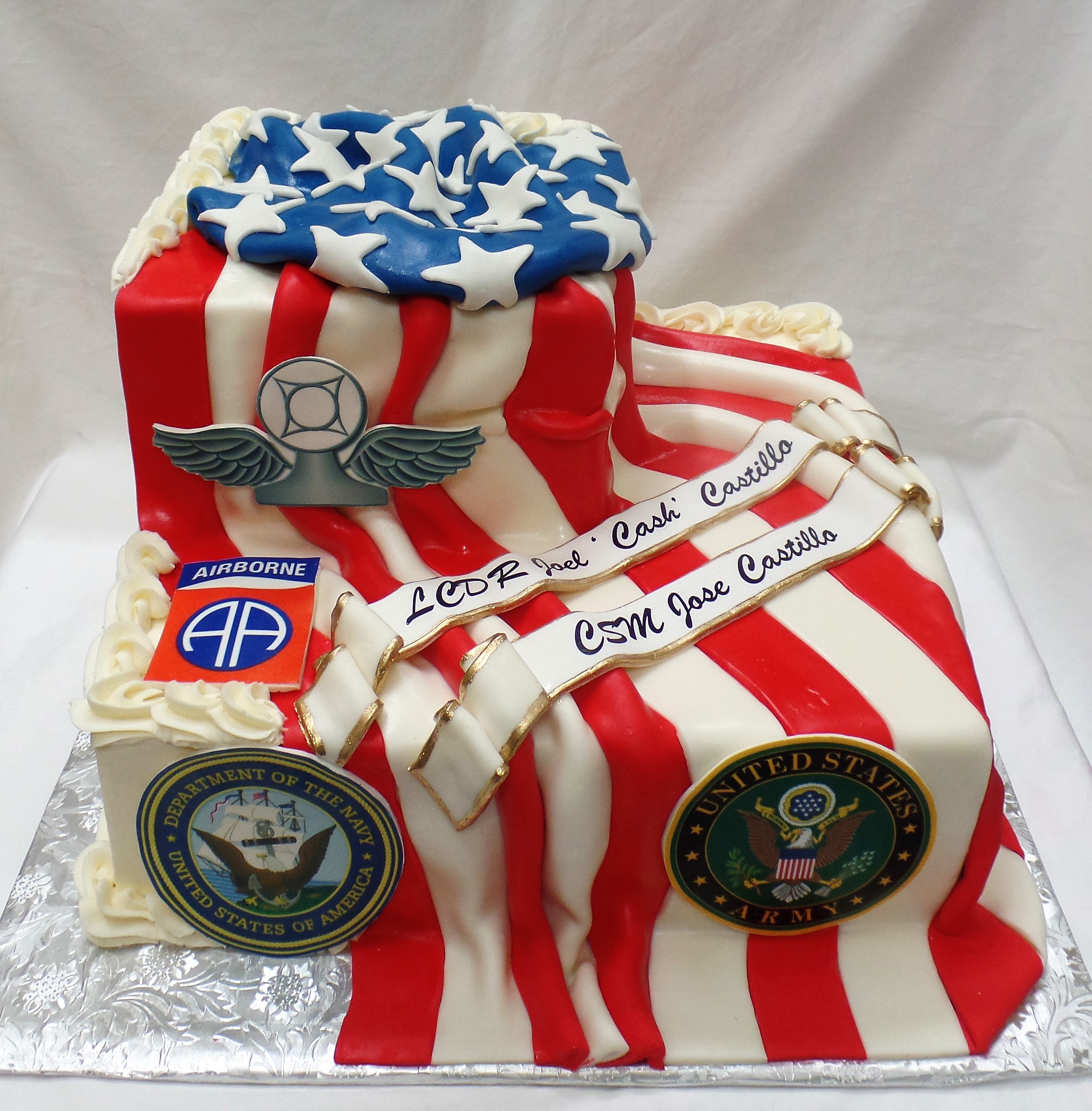 AF and Army Retirement Cake