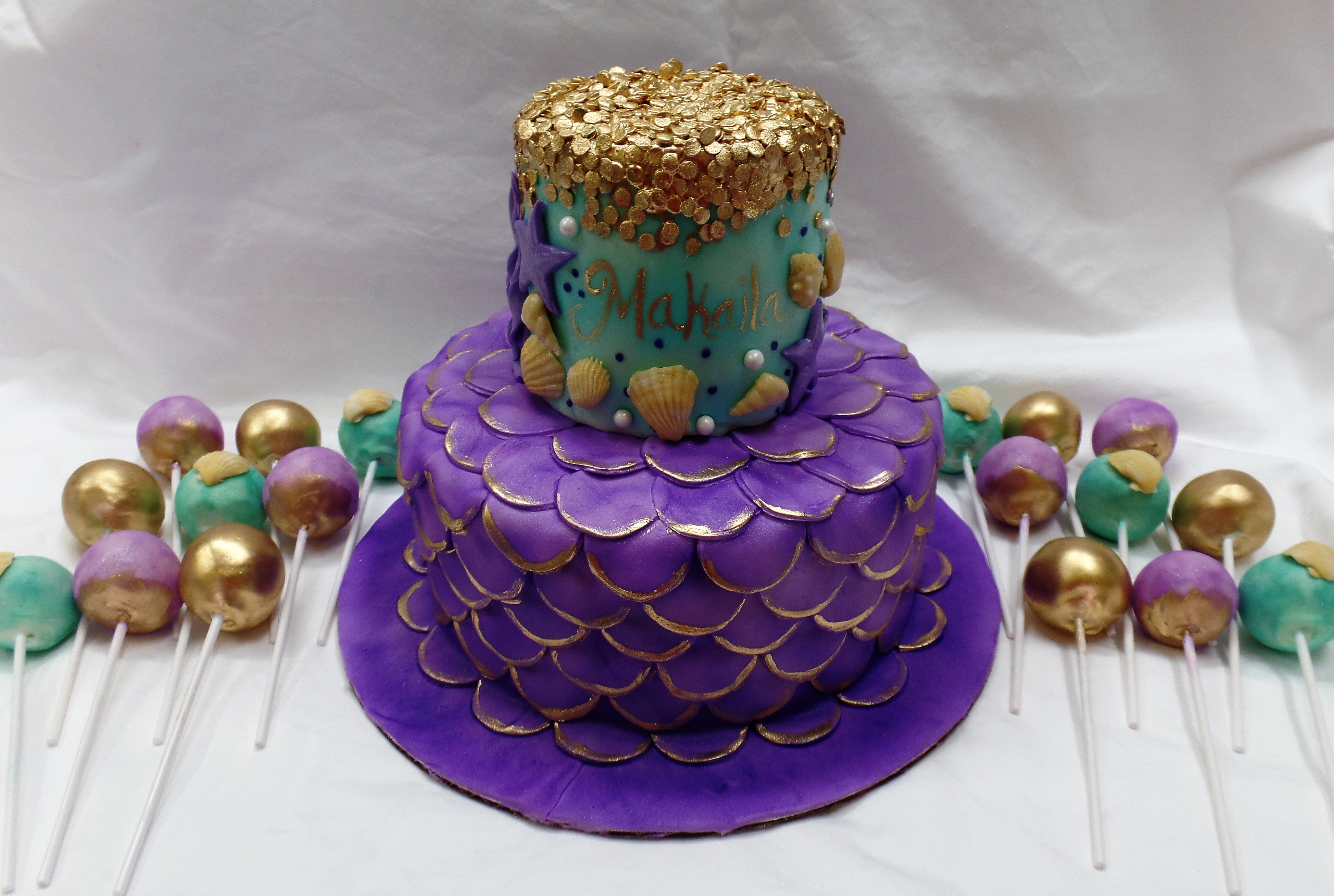 Mermaid Birthday Cake and Cakepops