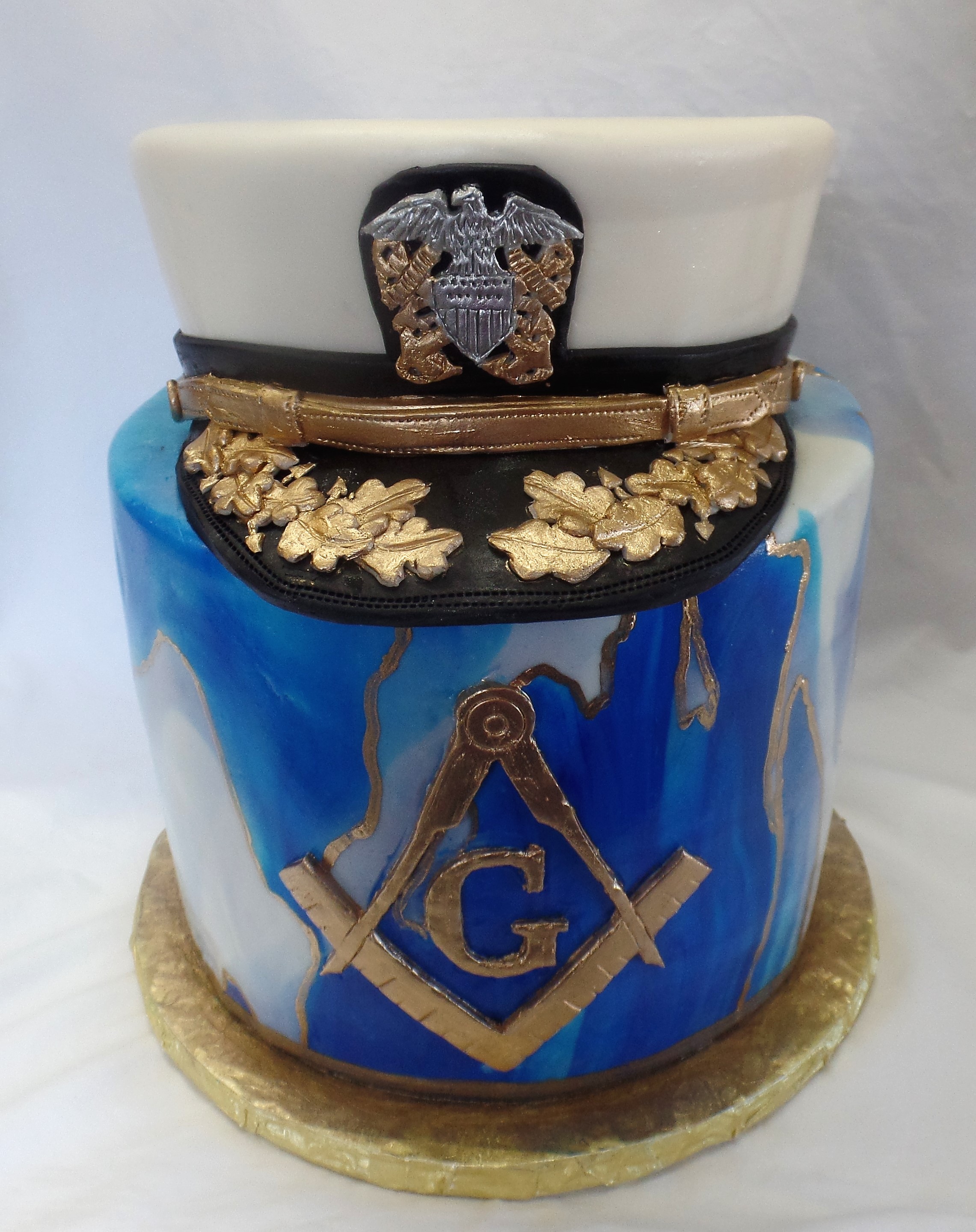 Masonic & Navy Birthday Cake