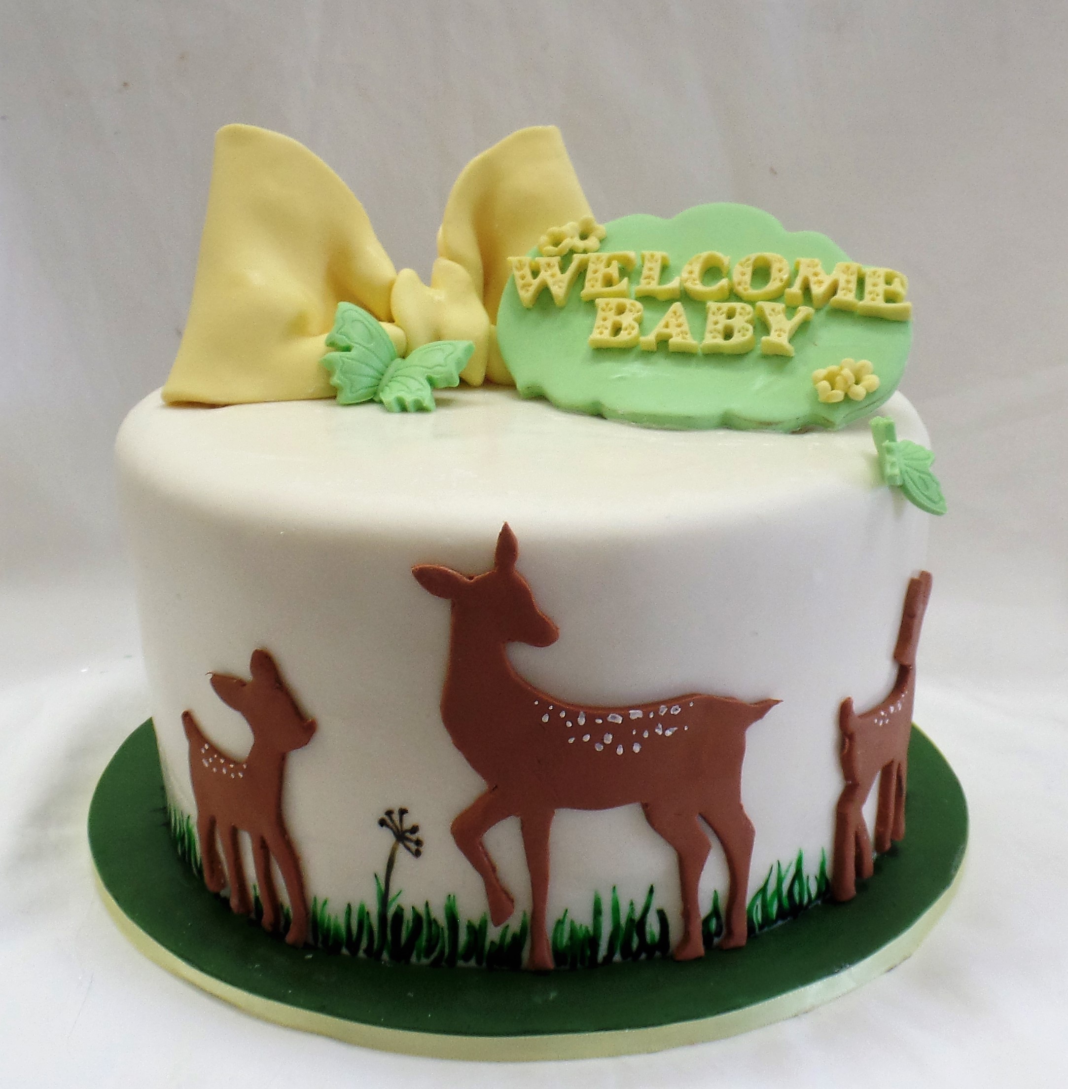 Deer Baby Shower Cake