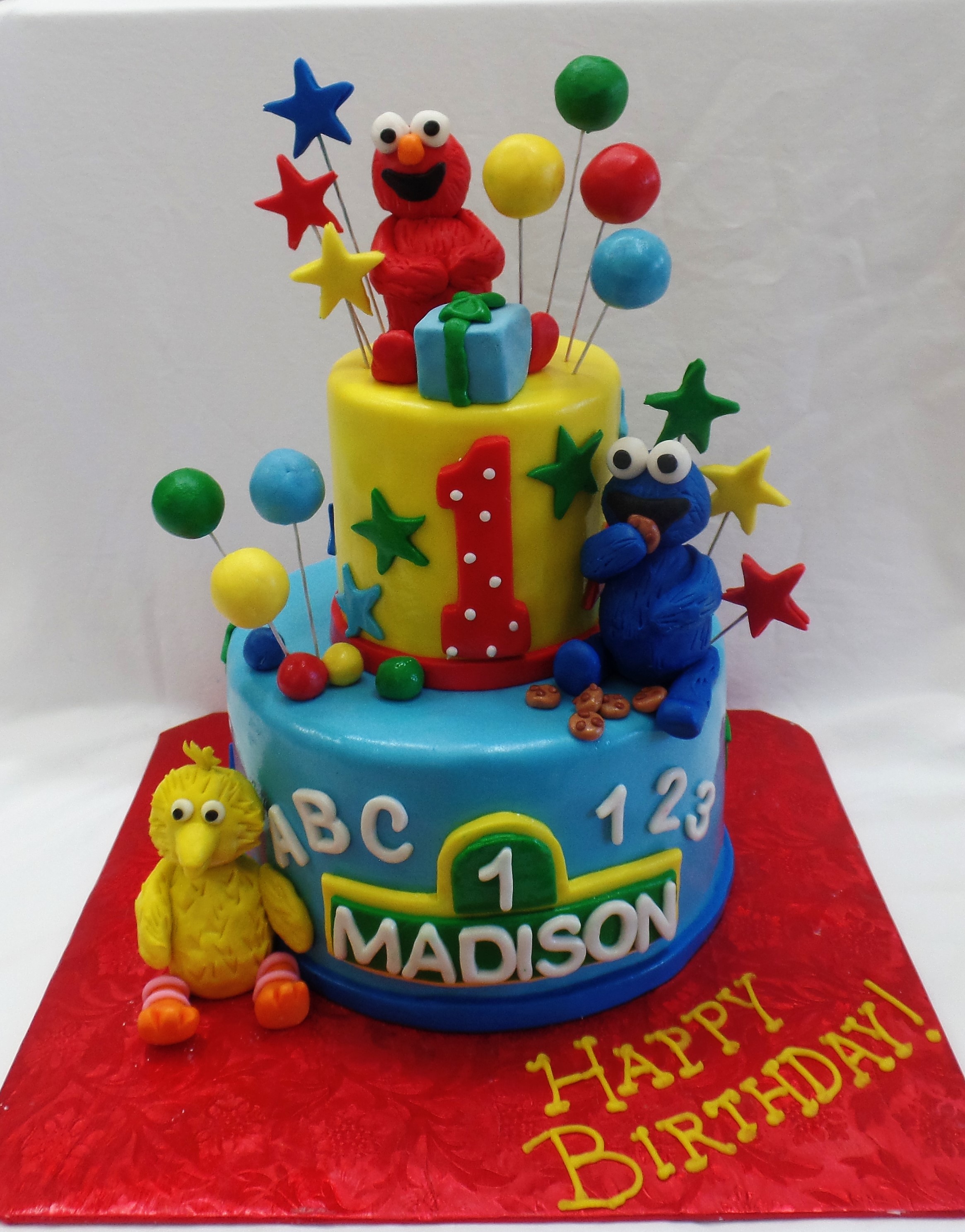 Baby Sesame Street Birthday Cake