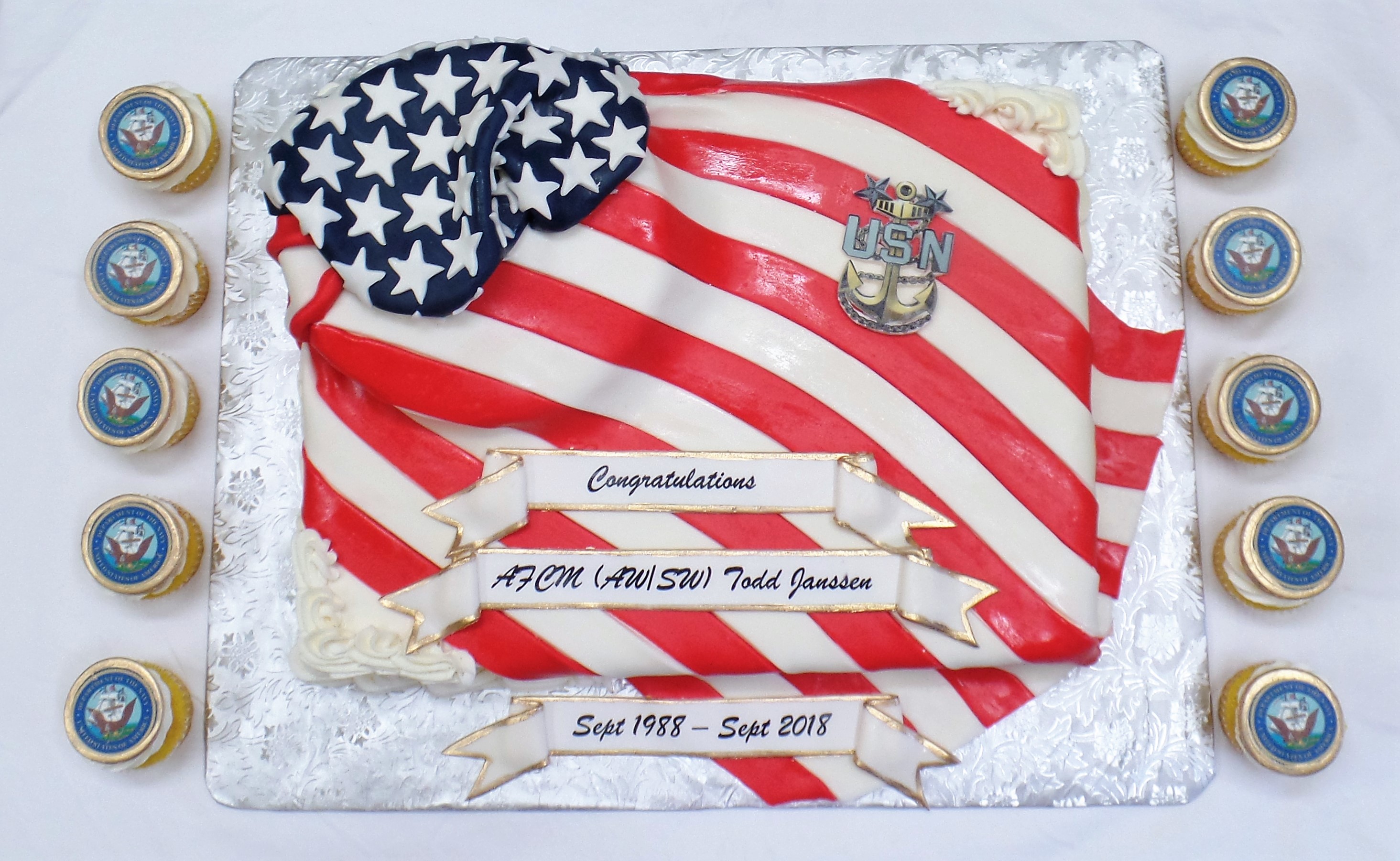Navy Retirement Cake