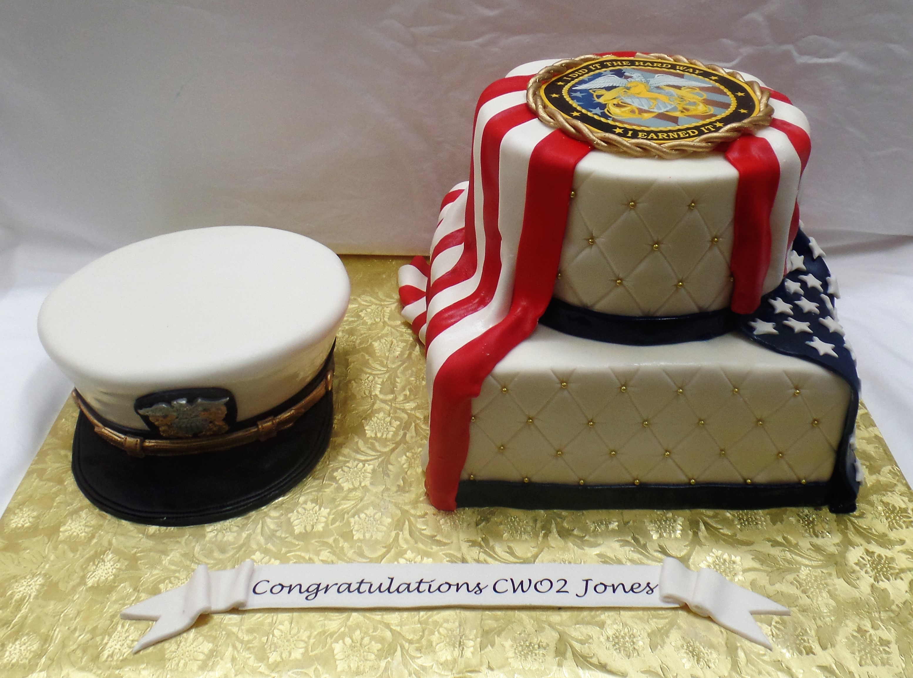 Navy Promotion Cake