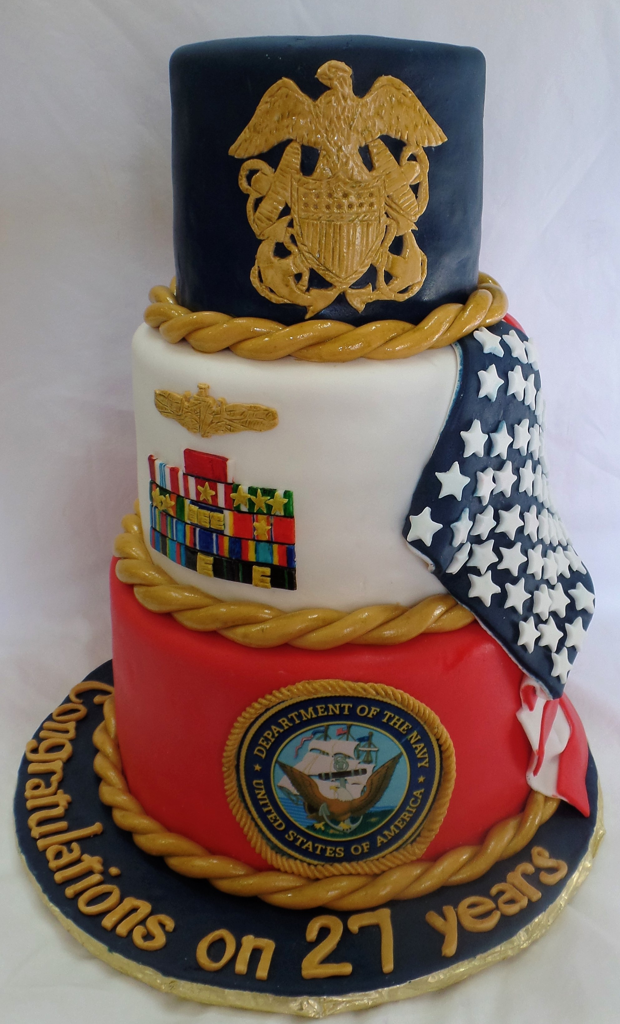 Navy Retirement Cake