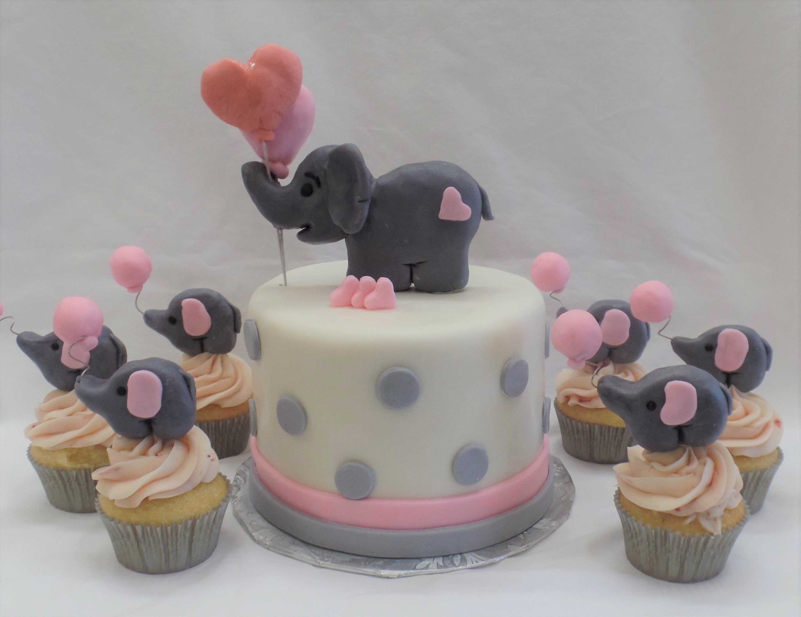 Elephants & Balloons Cake/Cupcakes