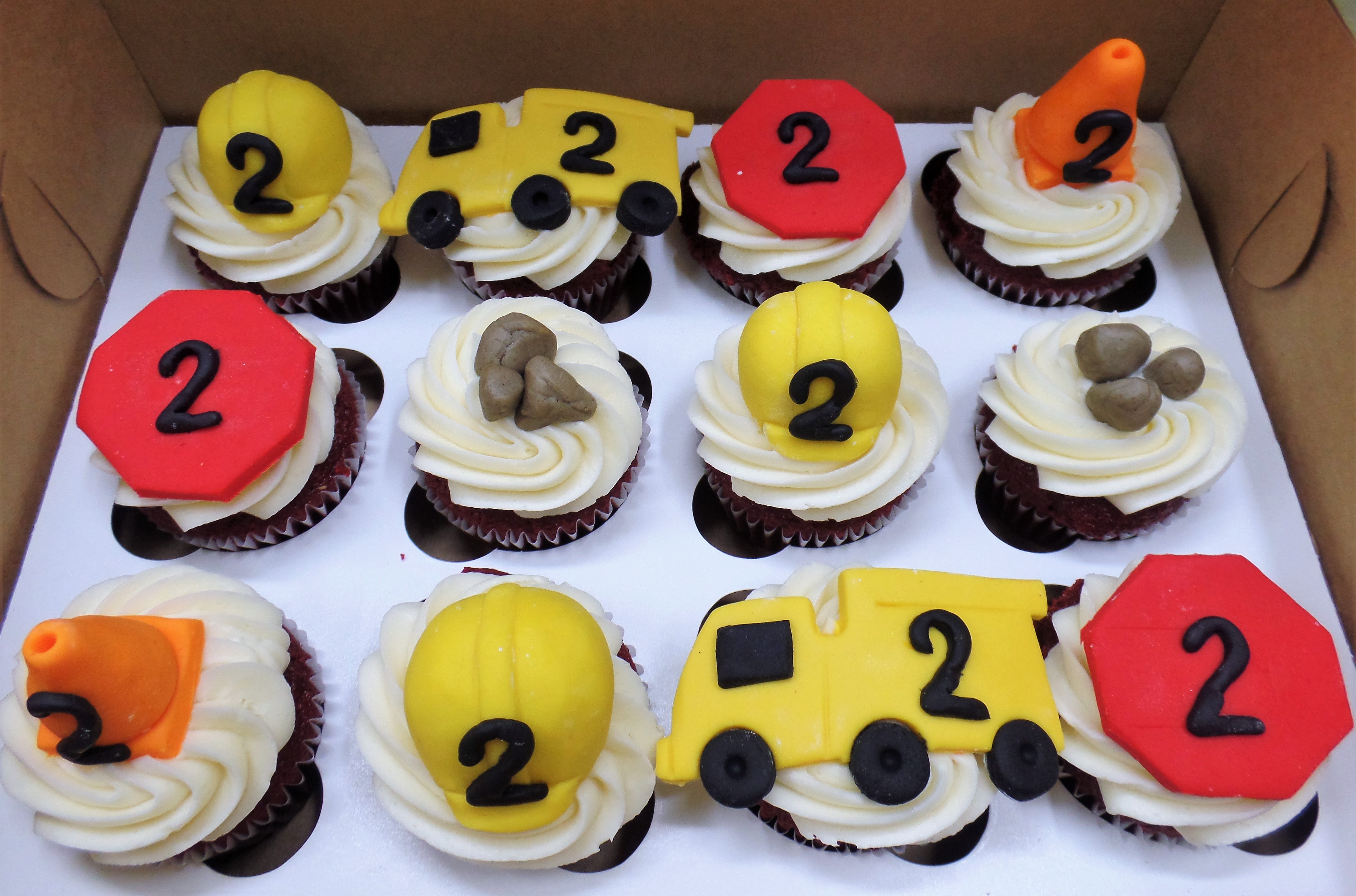 Construction Birthday Cupcakes