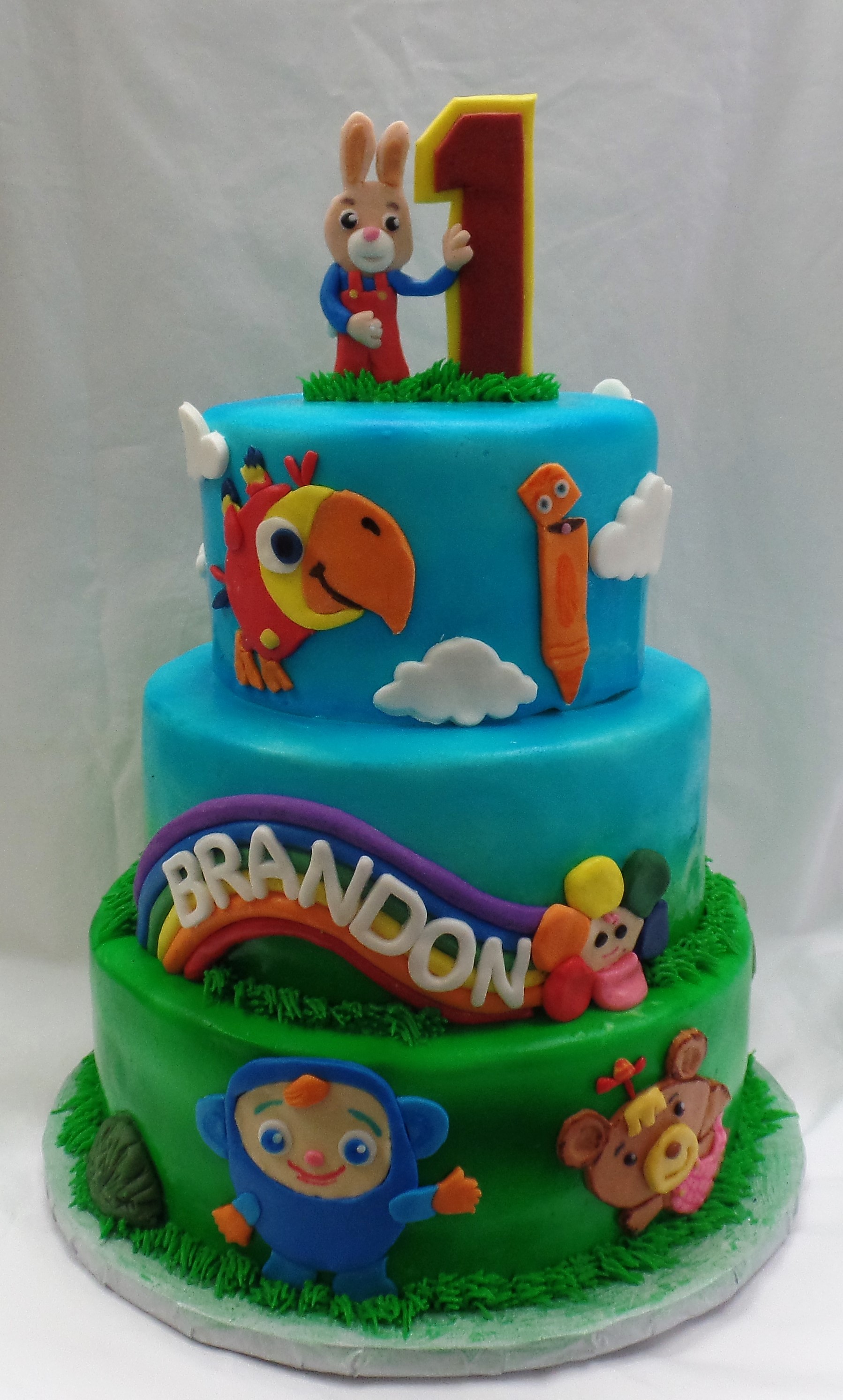 Baby's First TV Birthday Cake