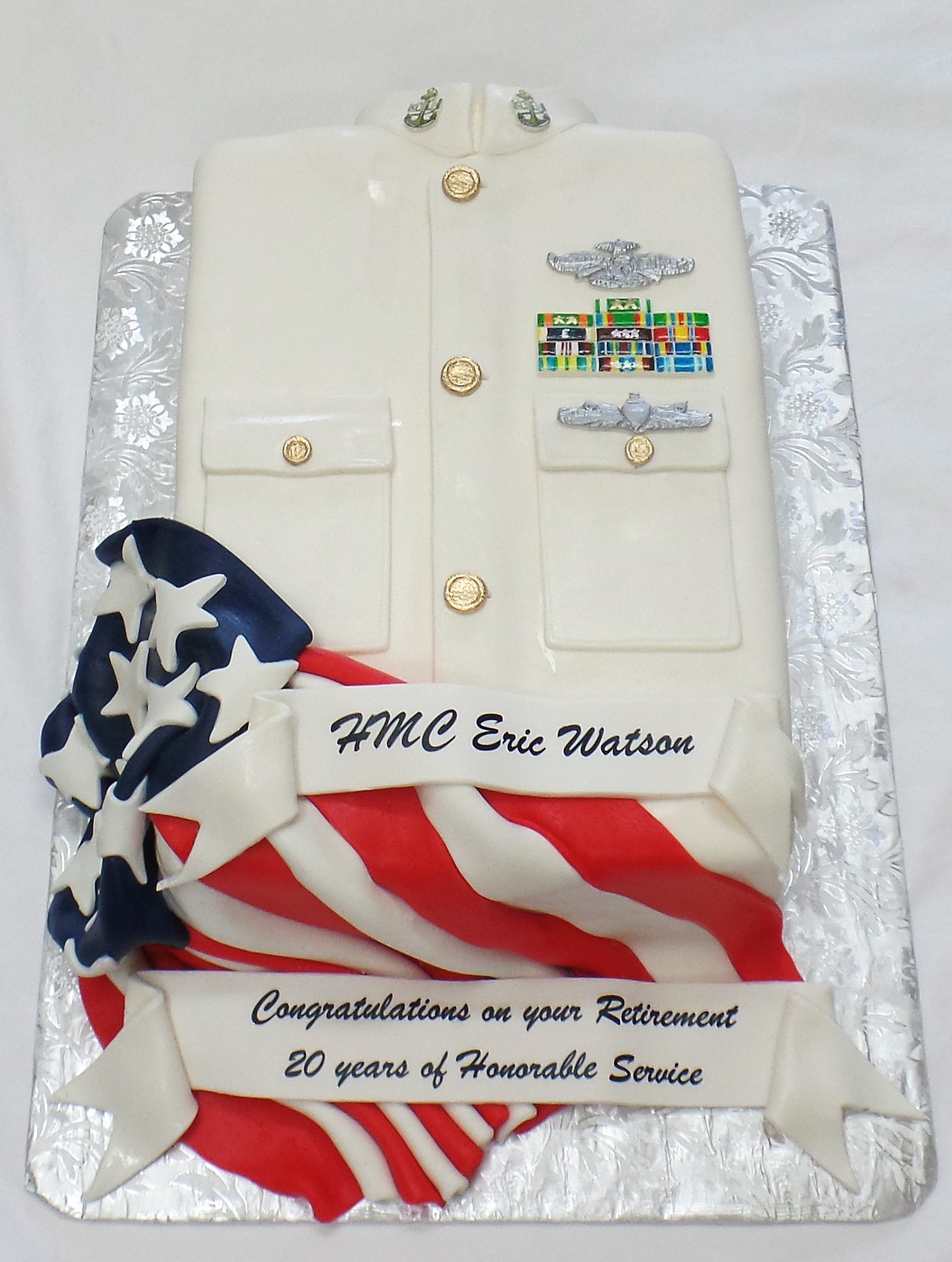 Navy Retirement Cake