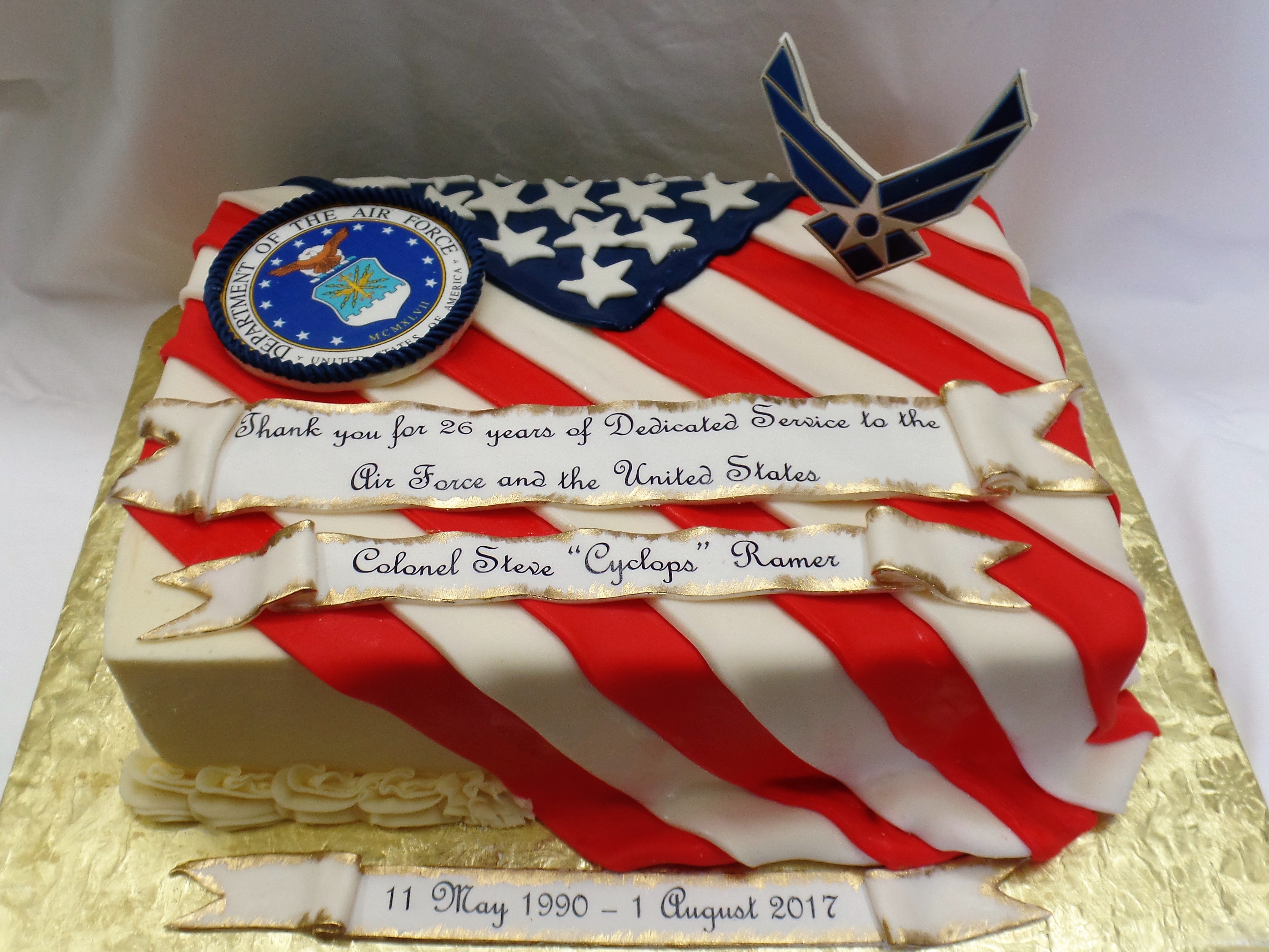 Air Force Retirement Cake