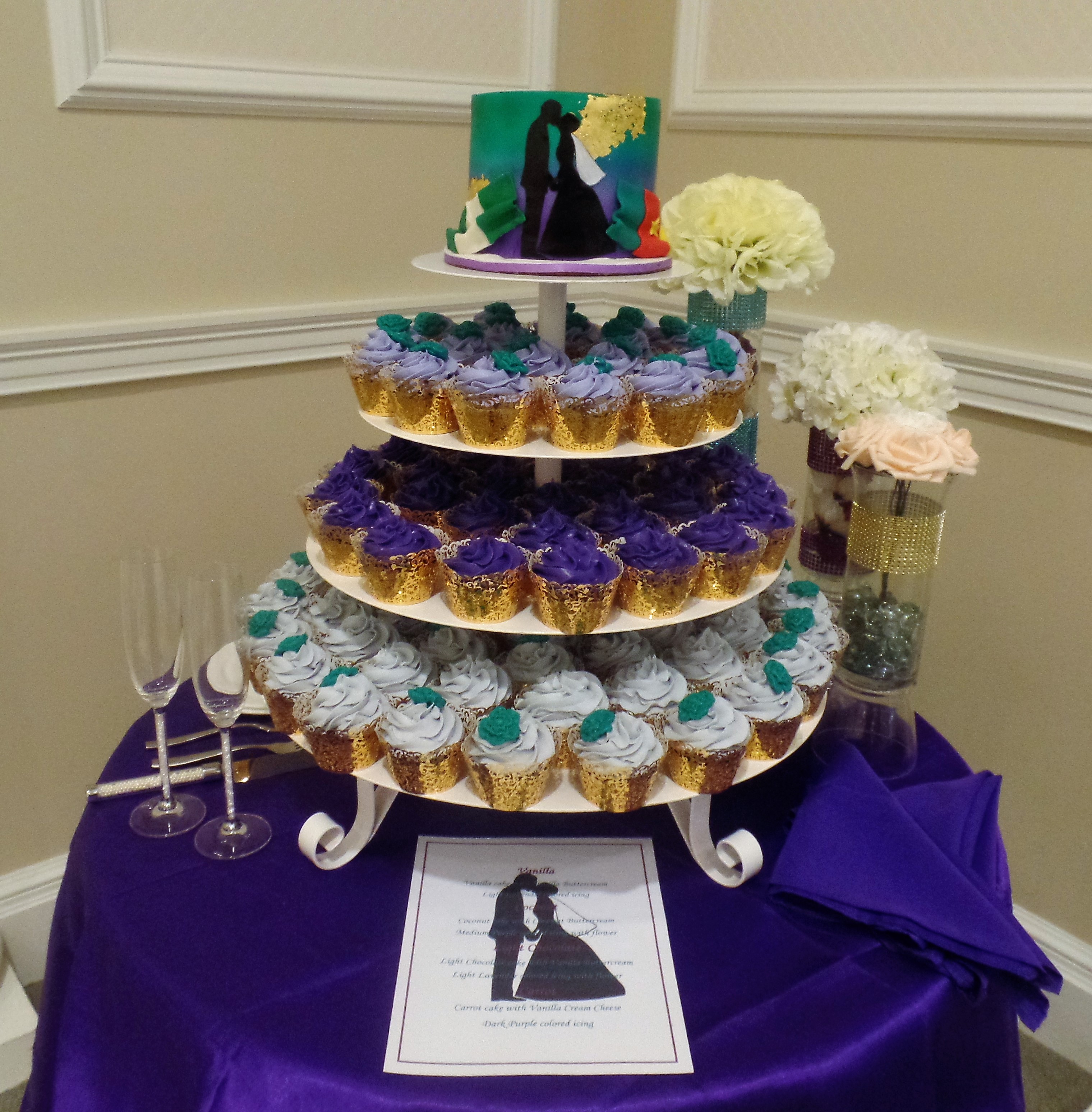 Wedding Cake and Cupcakes