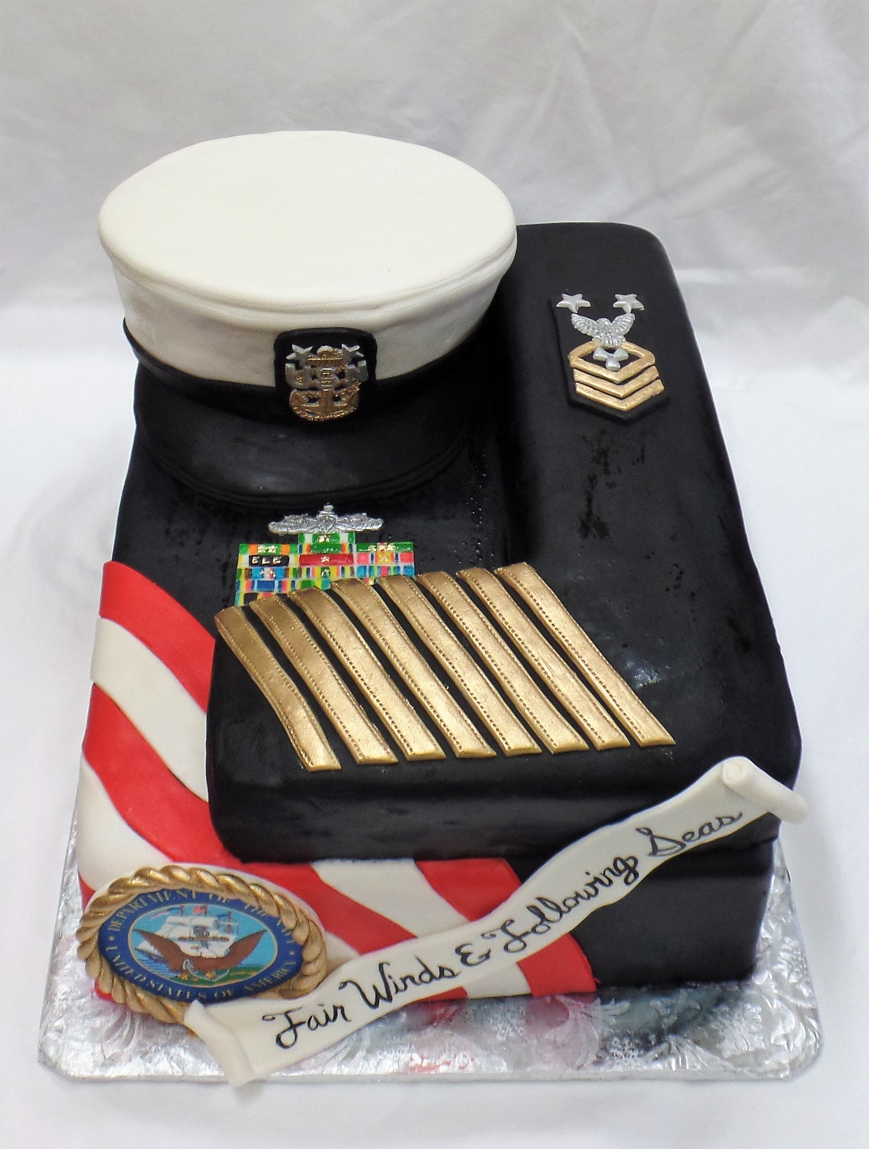 Navy Retirement Cake