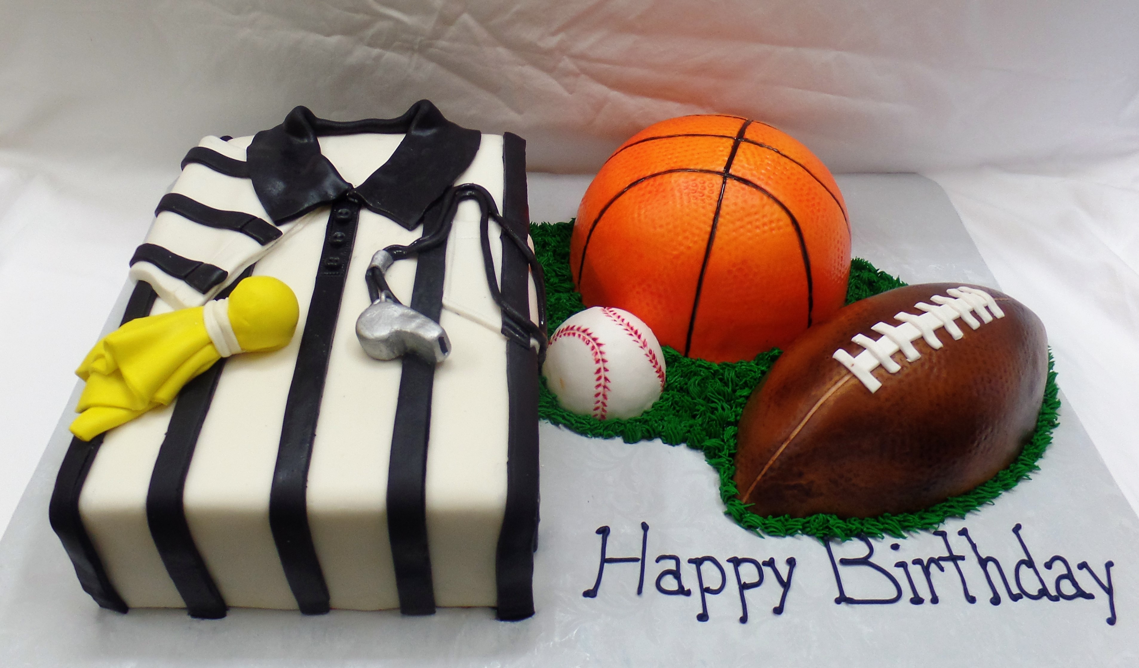 Sports Ref Birthday Cake