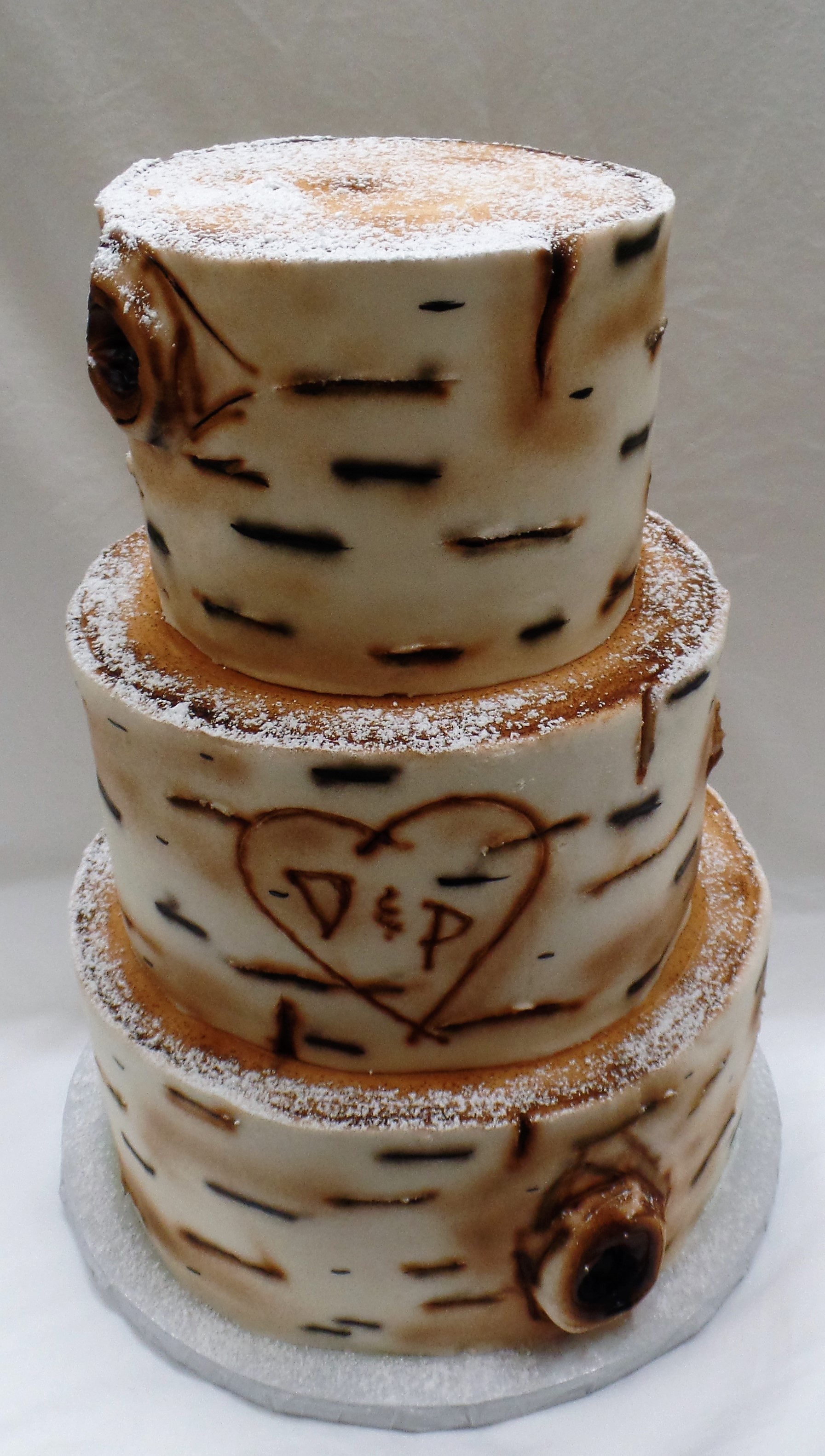 Winter Birch Wedding Cake