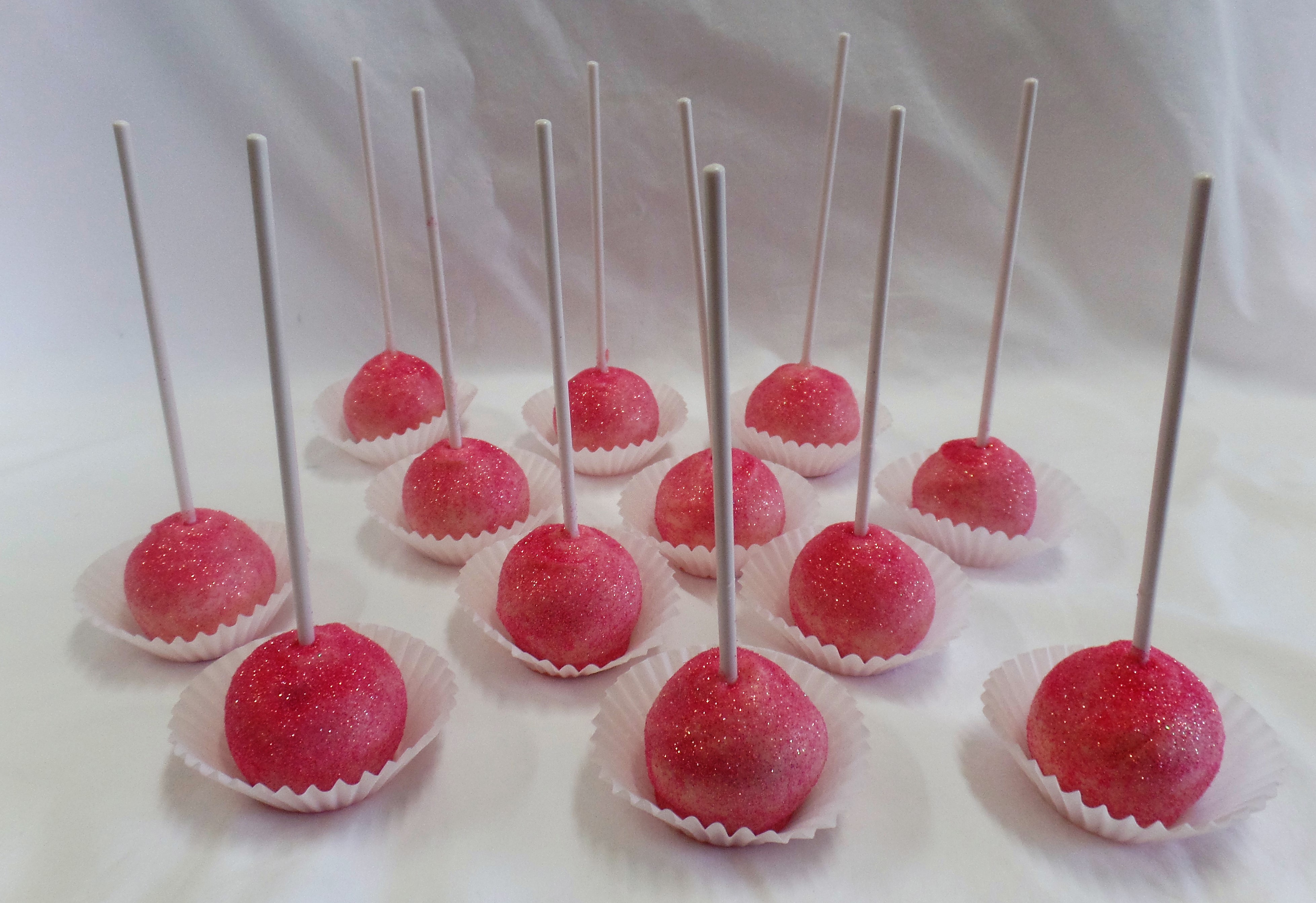 Pink Glitter Cake Pops