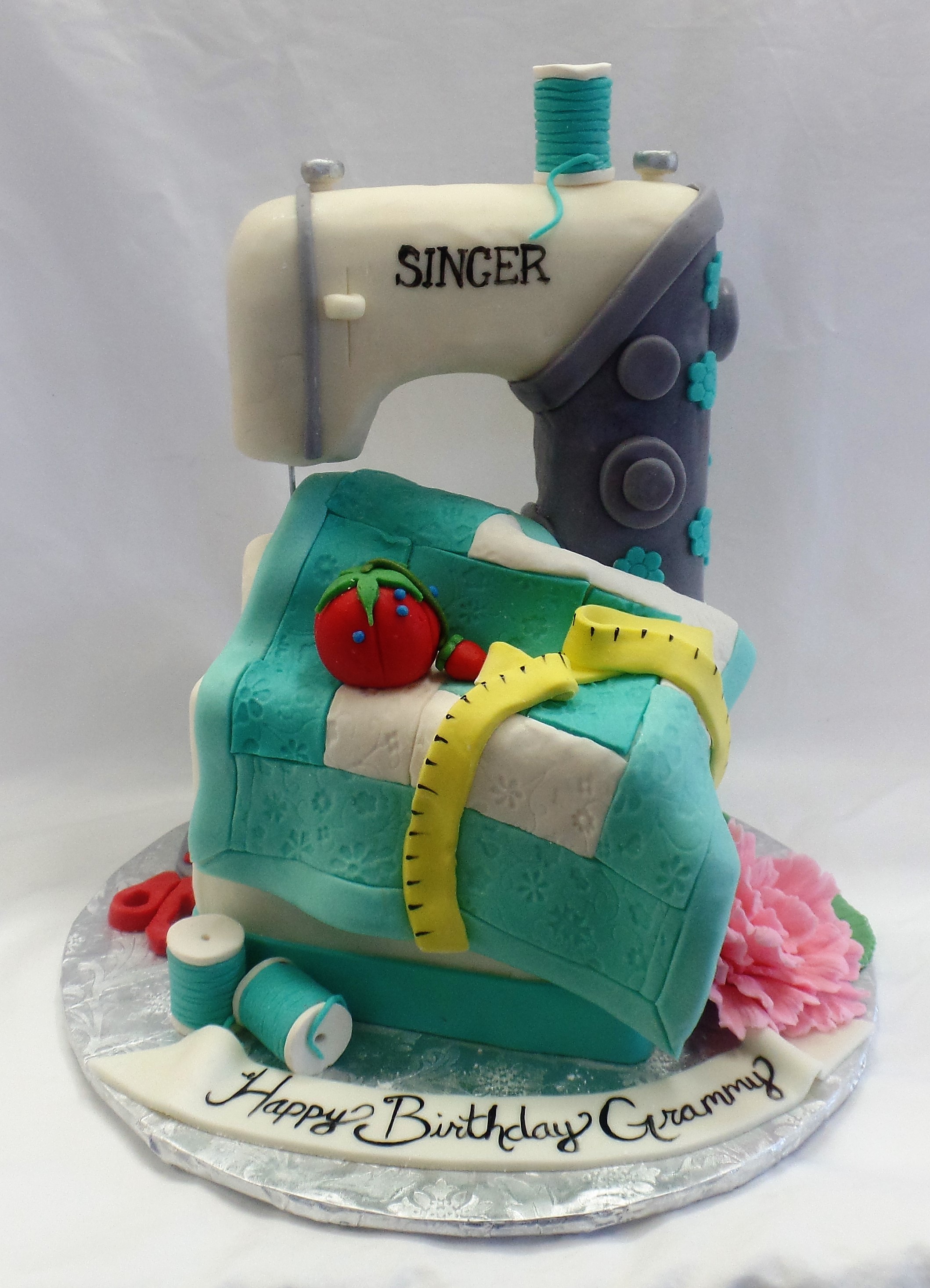 Sewing Machine Birthday Cake