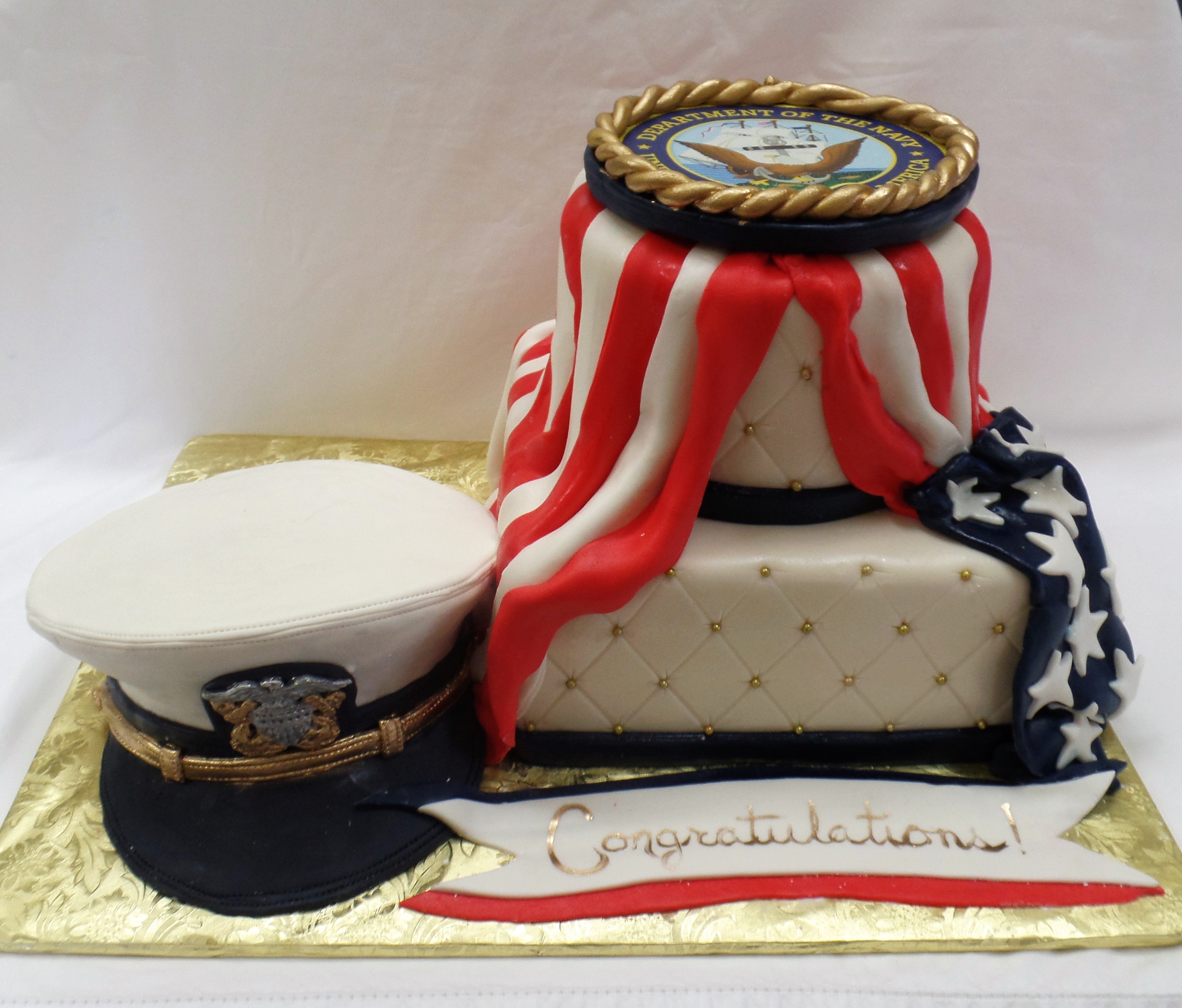 Navy Promotion Cake