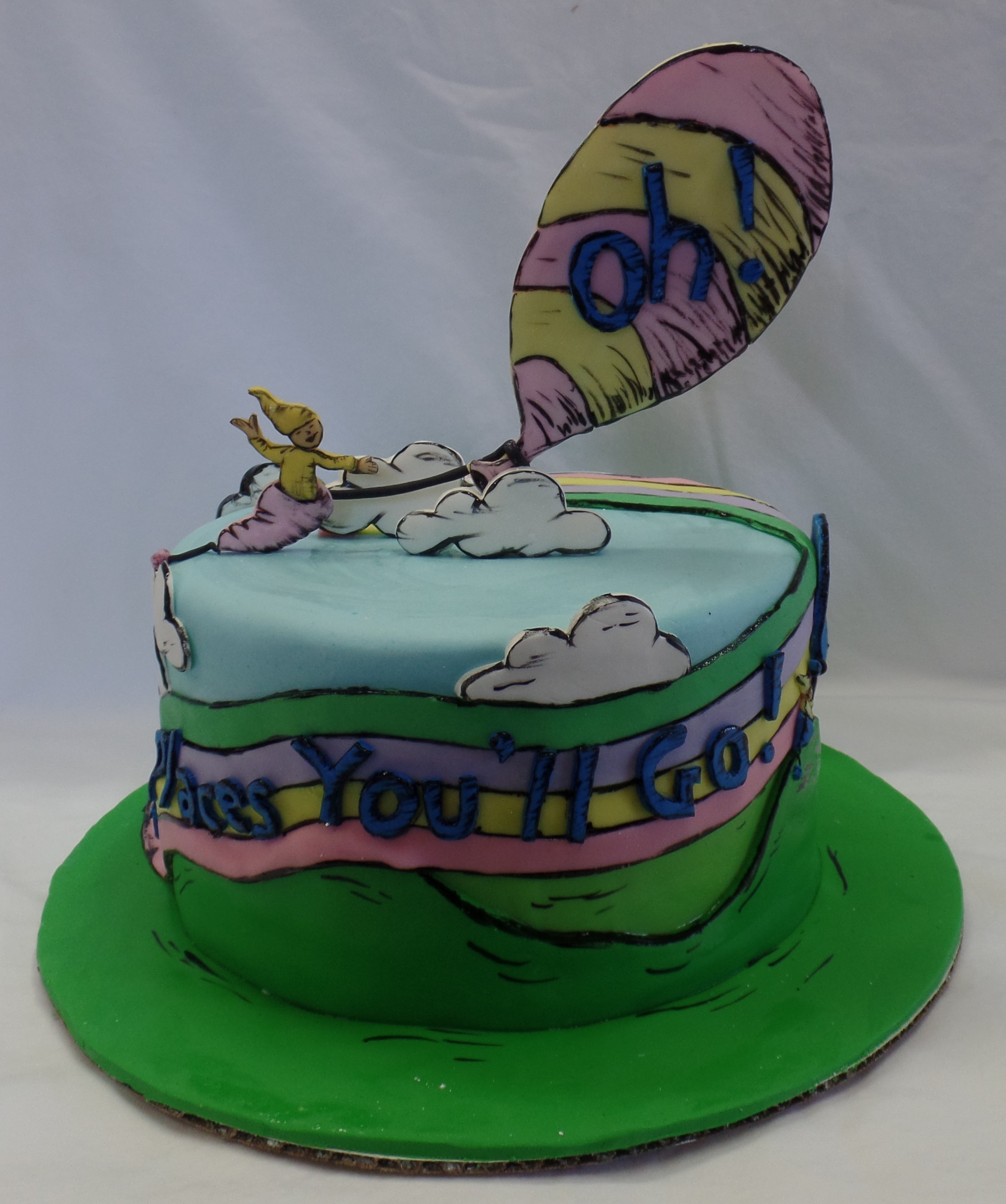 Oh the Places Birthday Cake
