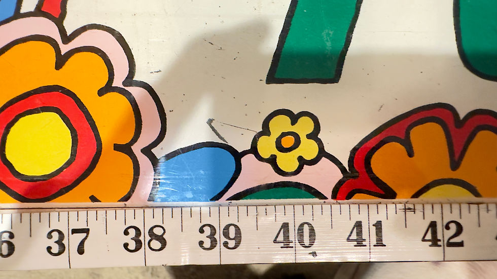 Thumbnail: 1960's & 1970's 7-UP, Peter Max, John Alcorn Sign Advertising Flower Power