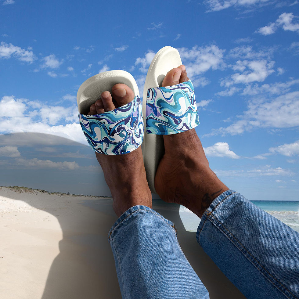 Thumbnail: Men’s Slides Blue Swirl
