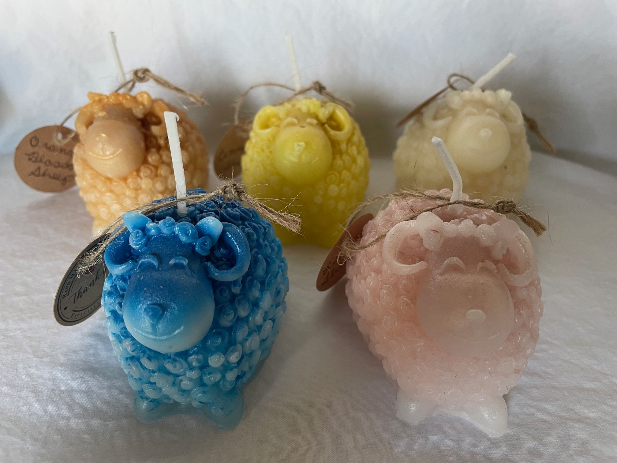 Sheep Candle ~ 4-5 oz