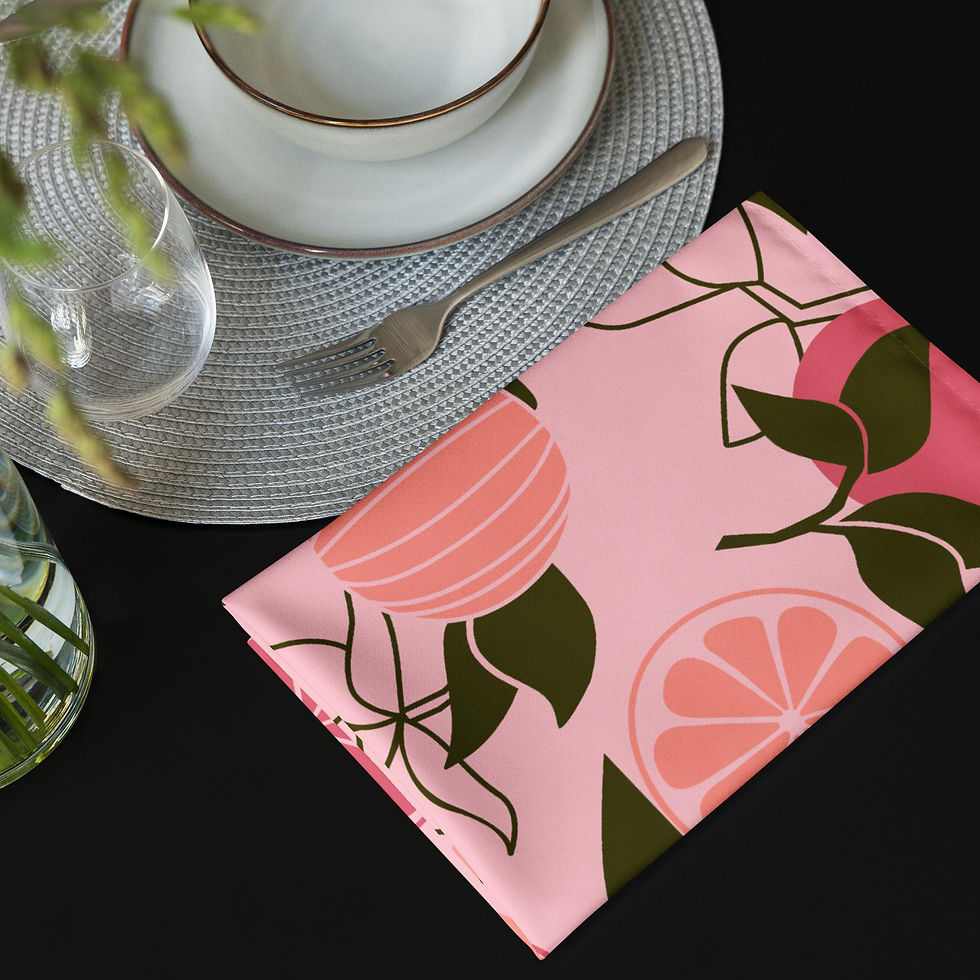 Thumbnail: Cloth Napkin Set Summer Citrus