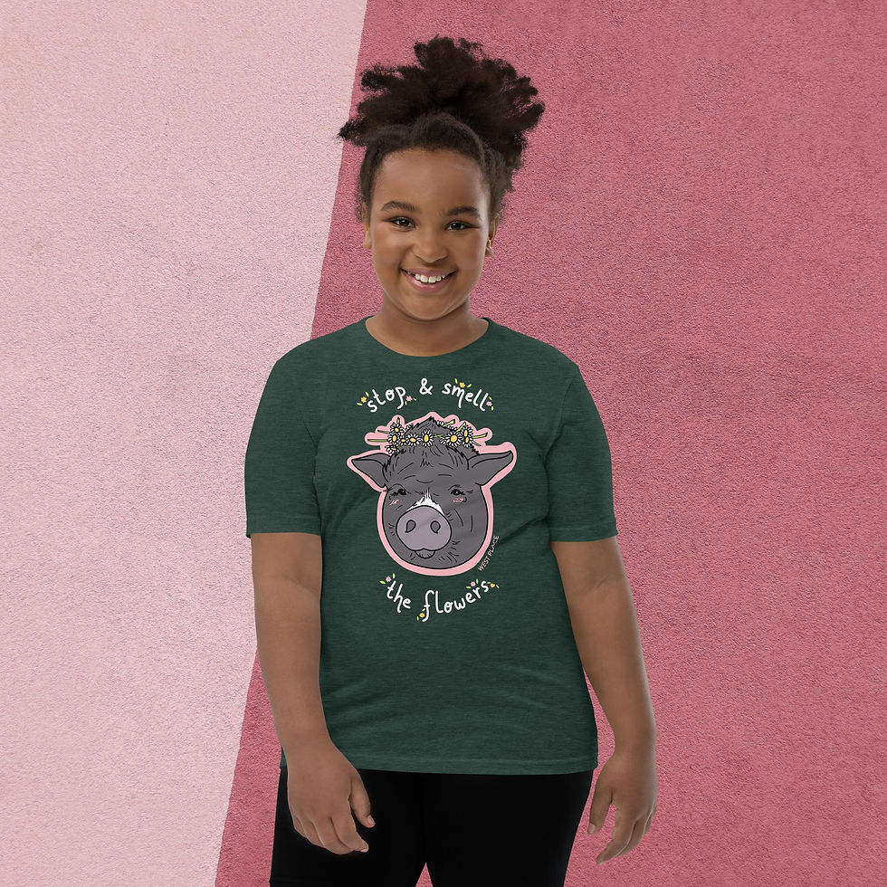 Thumbnail: Smell the Flowers Youth Short Sleeve T-Shirt