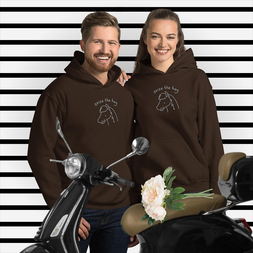Thumbnail: Seize the Hay Embroidered Unisex Hoodie