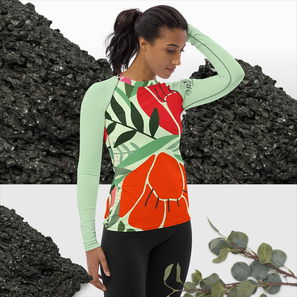 Thumbnail: Women's Rash Guard Logo Tropical
