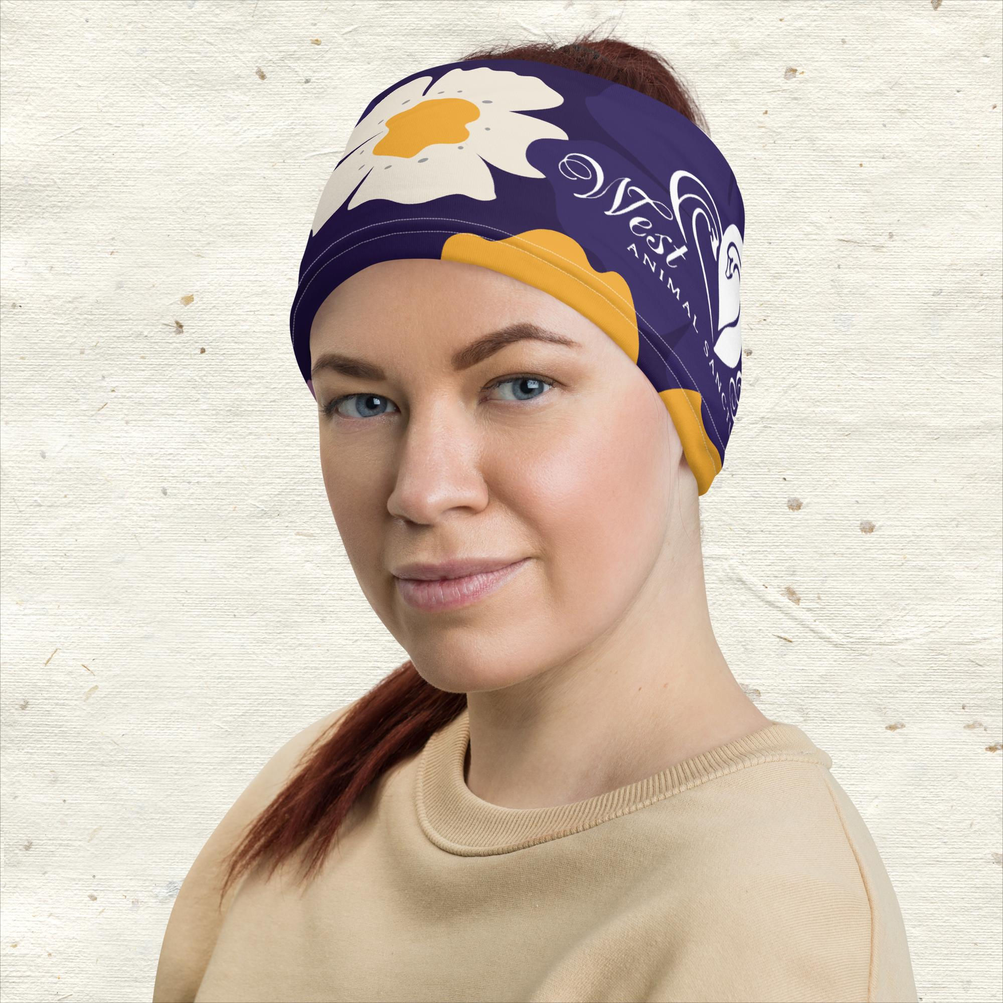 Neck Gaiter Purple Flowers