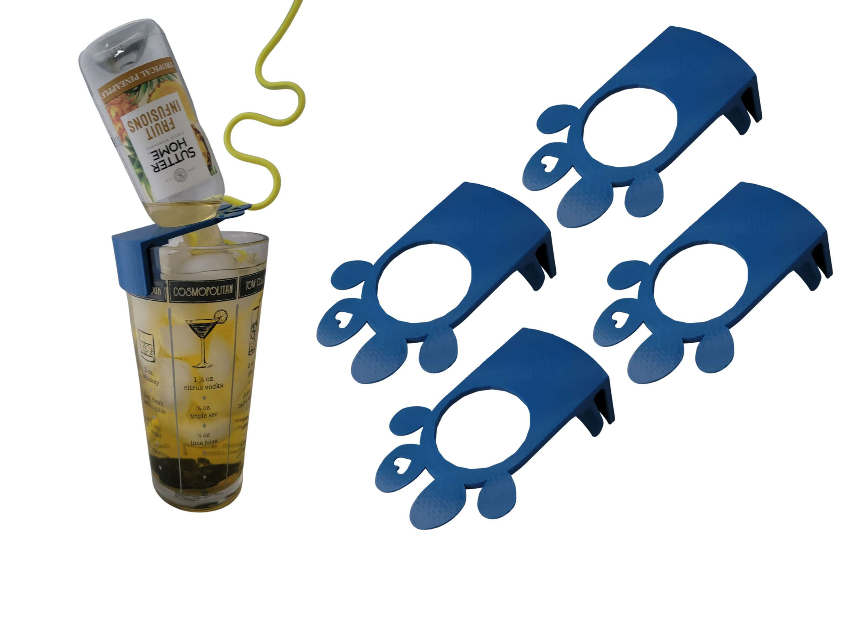 Drink Clips Bottle Buckle Holders Beer, Cocktail Snap ( 4 pcs)