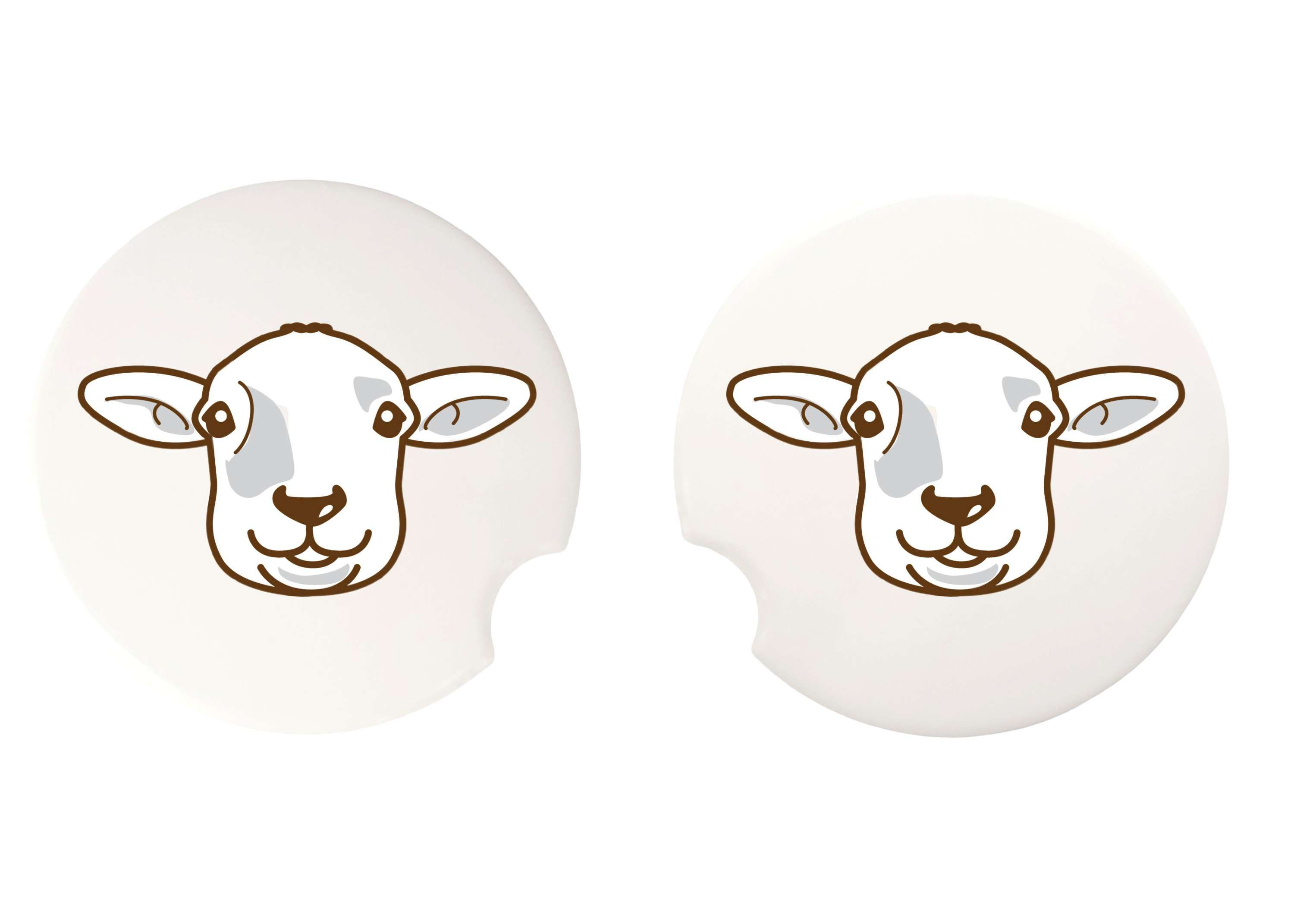 Sheep Car Ceramic Coasters (2 packs) 