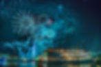 Firework over the boat
