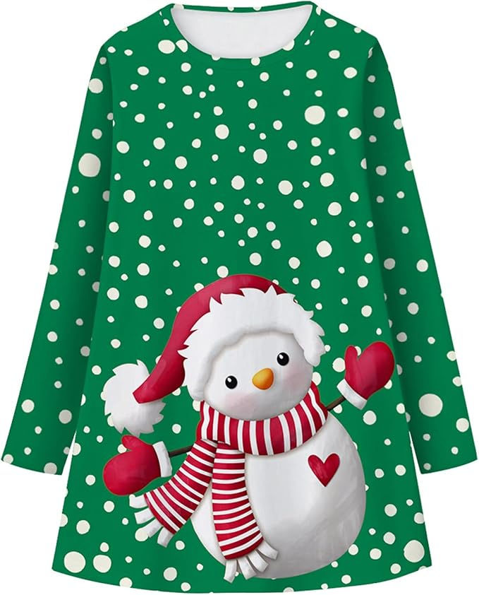 Vestido Muñeco de Nieve Verde