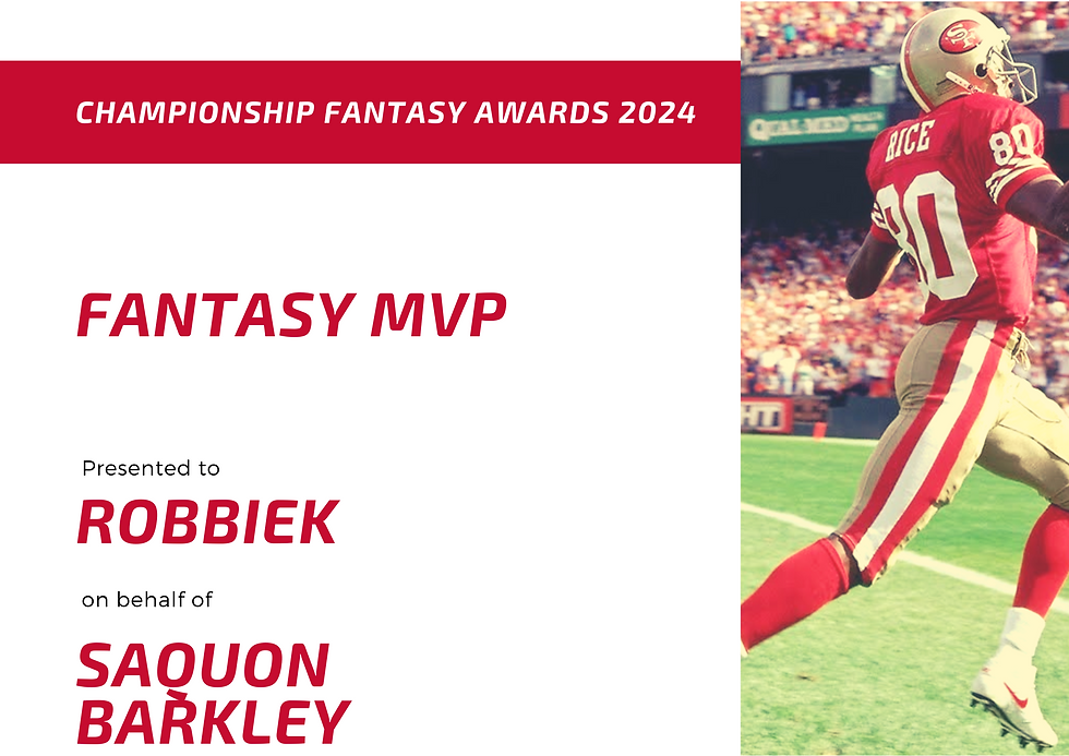 Championship Fantasy Awards 2024 - Fantasy MVP