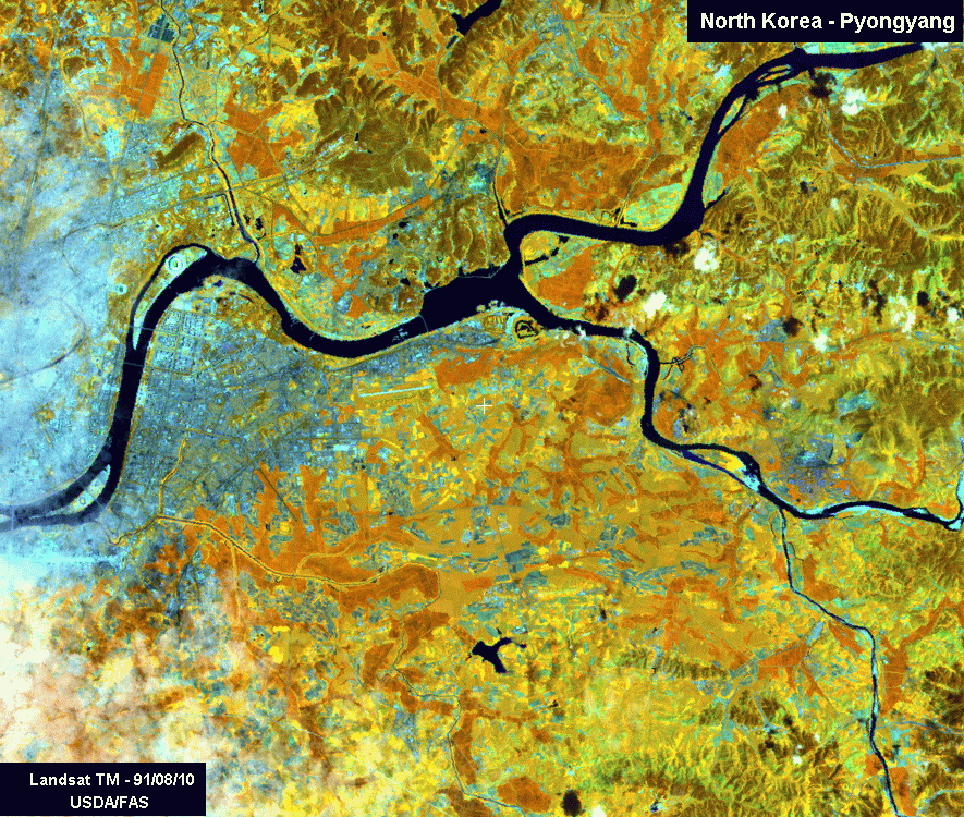 Landsat TM image of Pyongyang 1991