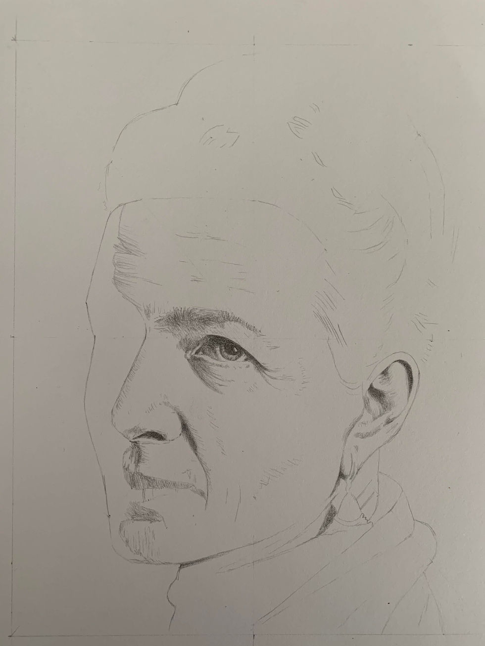 Simone de Beauvoir progress drawing