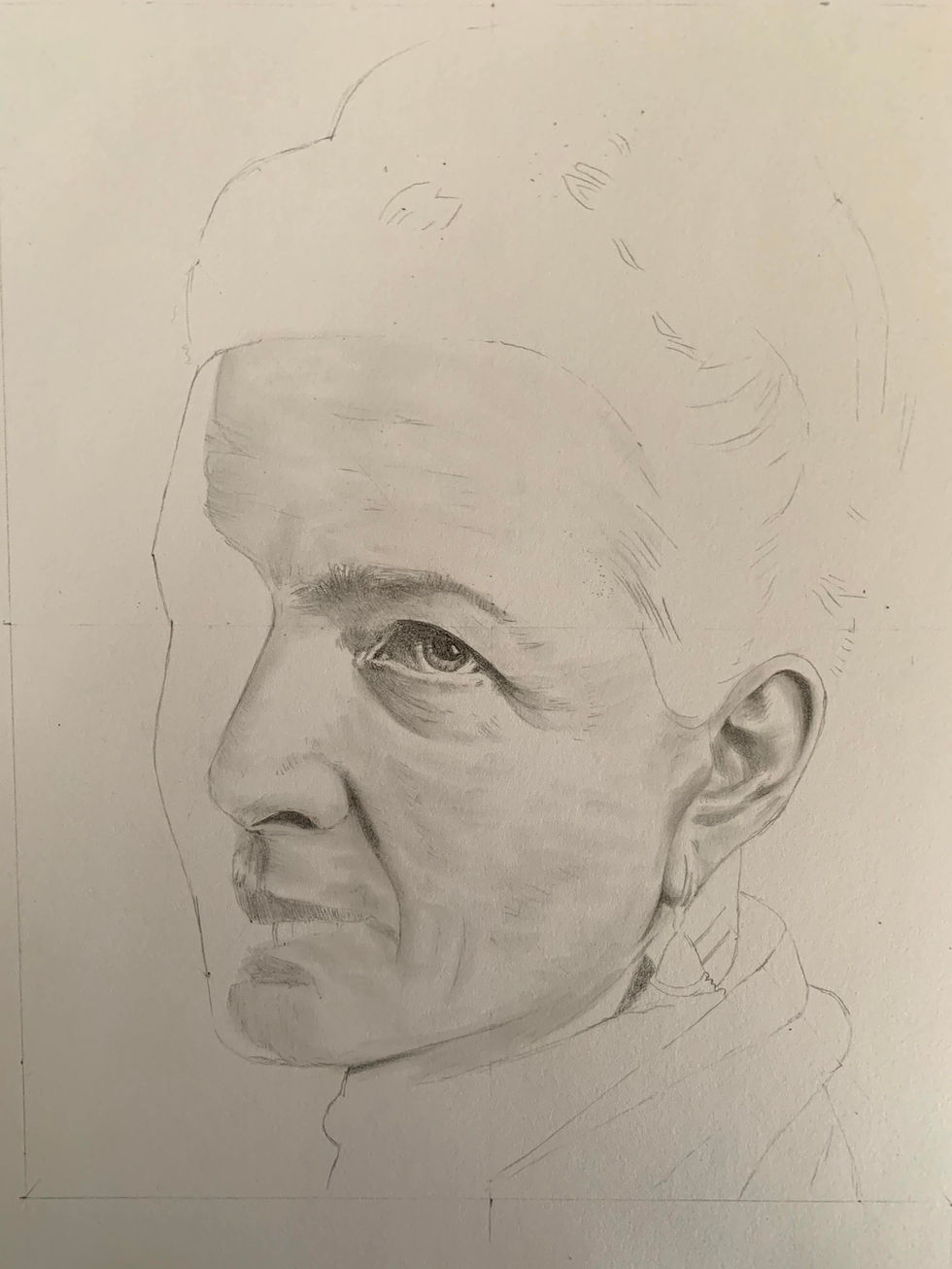 Simone de Beauvoir progress drawing