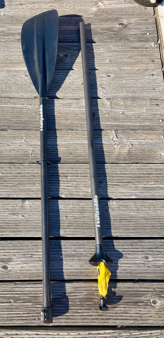 Sailpaddle Mx - A two piece adjustable SUP paddle with a built-in sail