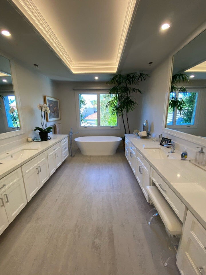 Master Bathroom - New Sink countertop and sink on each side; with beautiful new tub in the center.