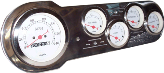 1953 54 Chevy Car 5 Gauge Dolphin Gauges