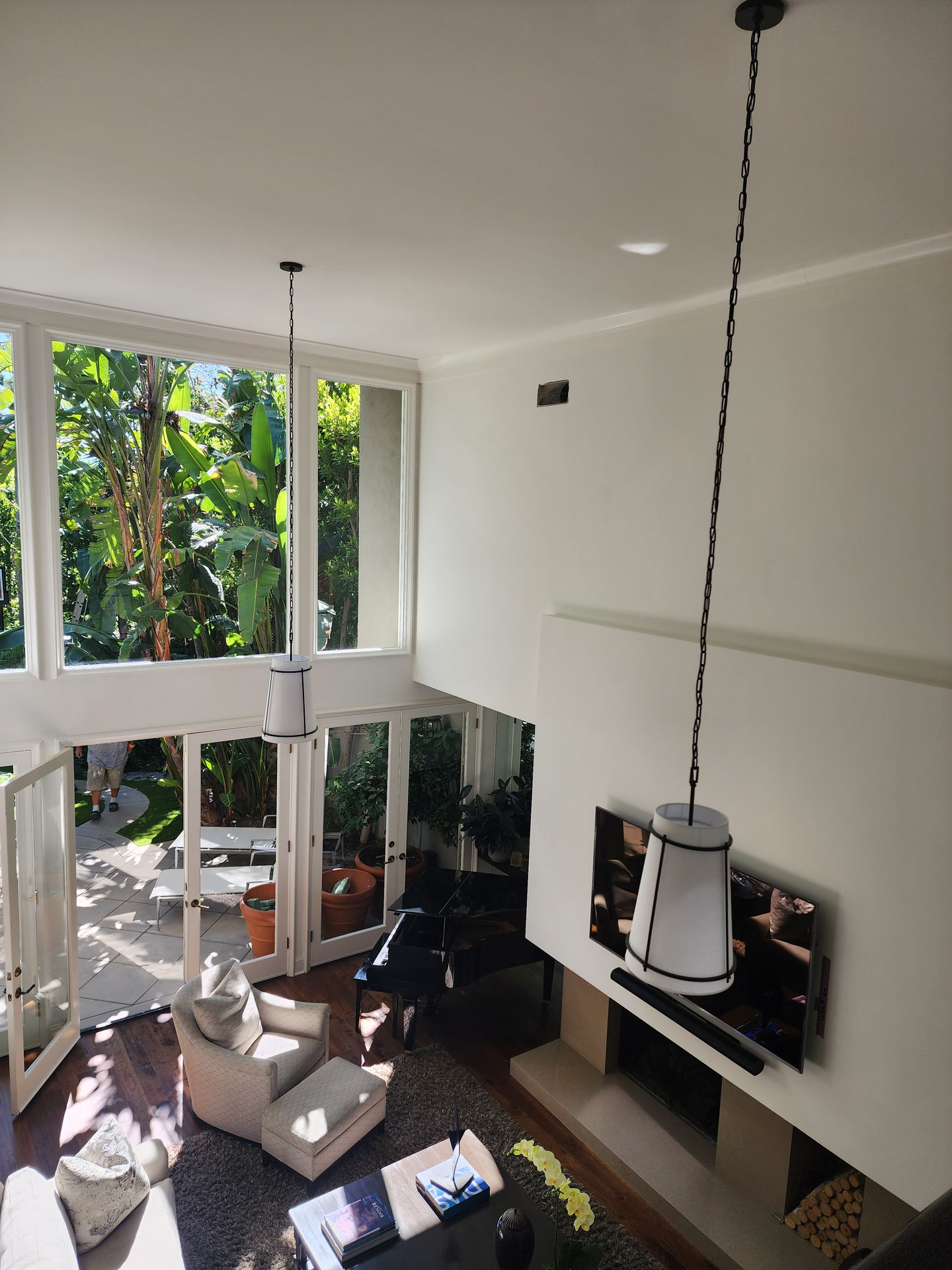 High Ceiling Living Room New Light Fixtures