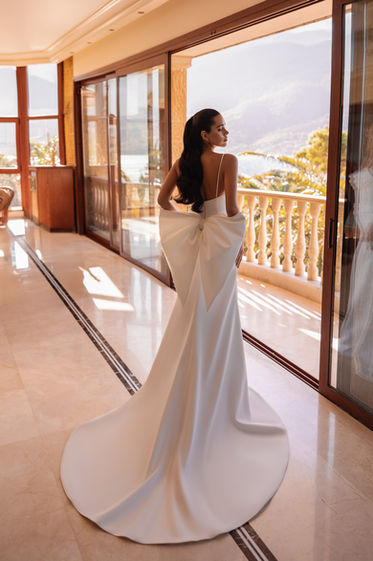 Abito da sposa a sirena in raso