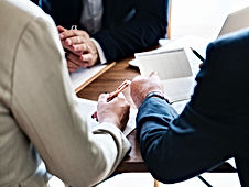 discussing with a client